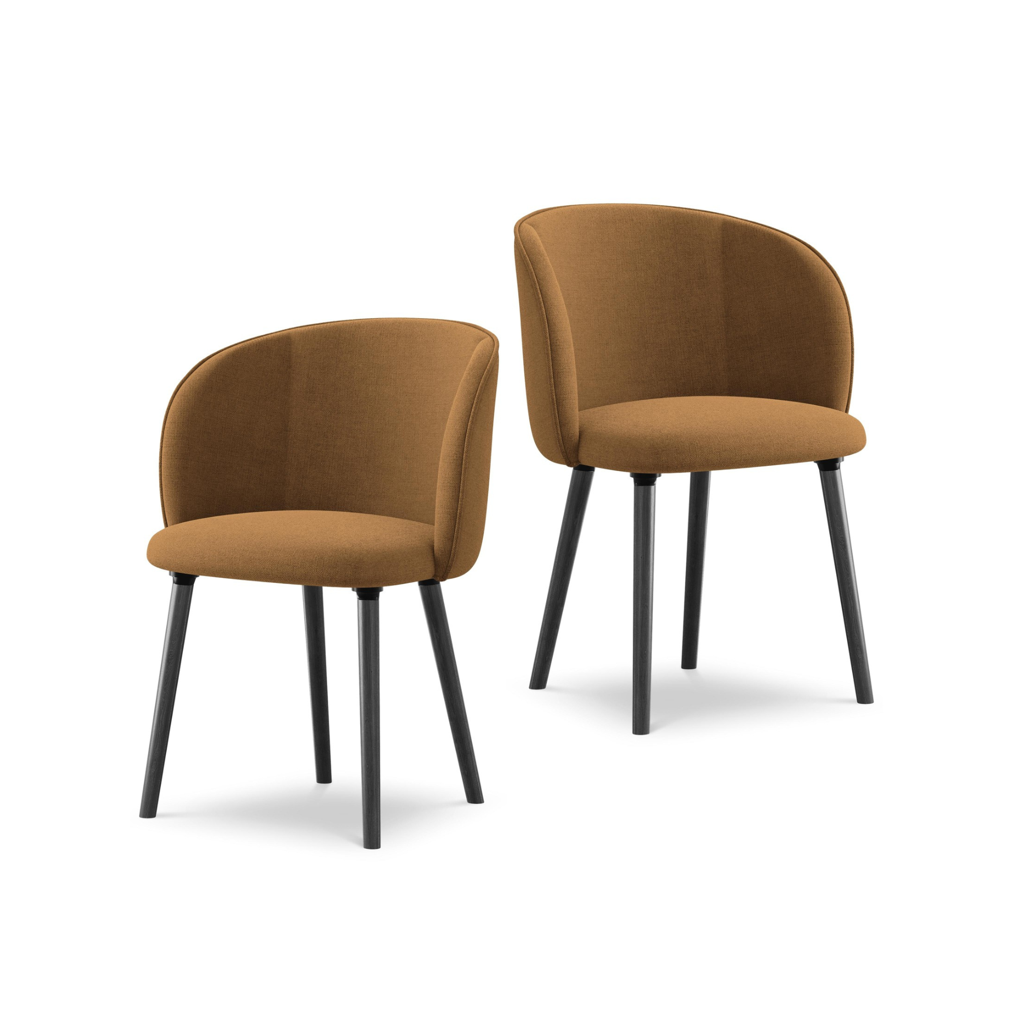 MAIA Chair in Terracotta with Black Oak Base