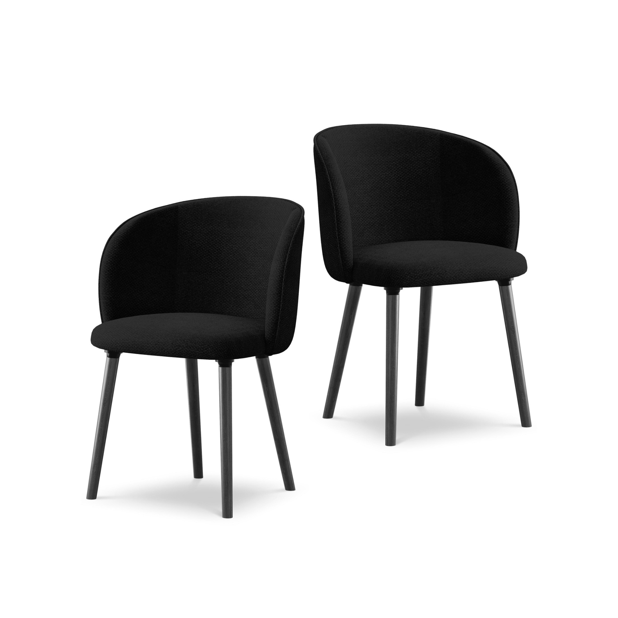 MAIA Chair black boucle with black oak base