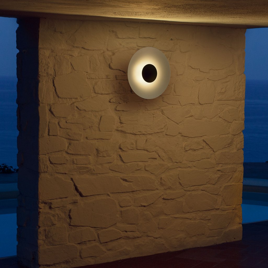 Außenwandleuchte GINGER weiß mit schwarz