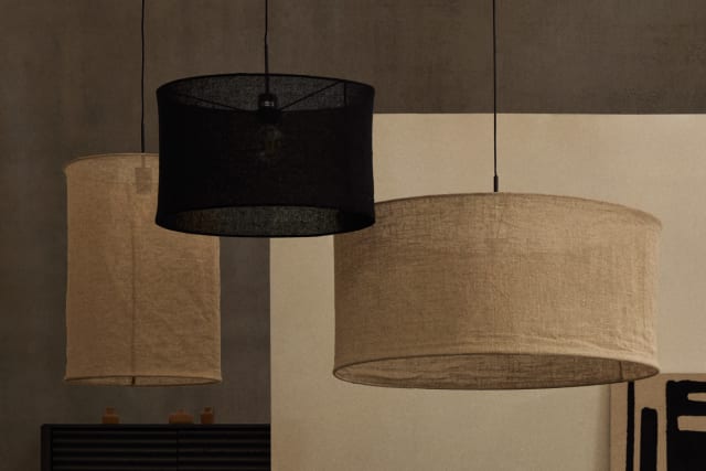 Laircut von hängenden Lampen Mariela Beige Leinsamen