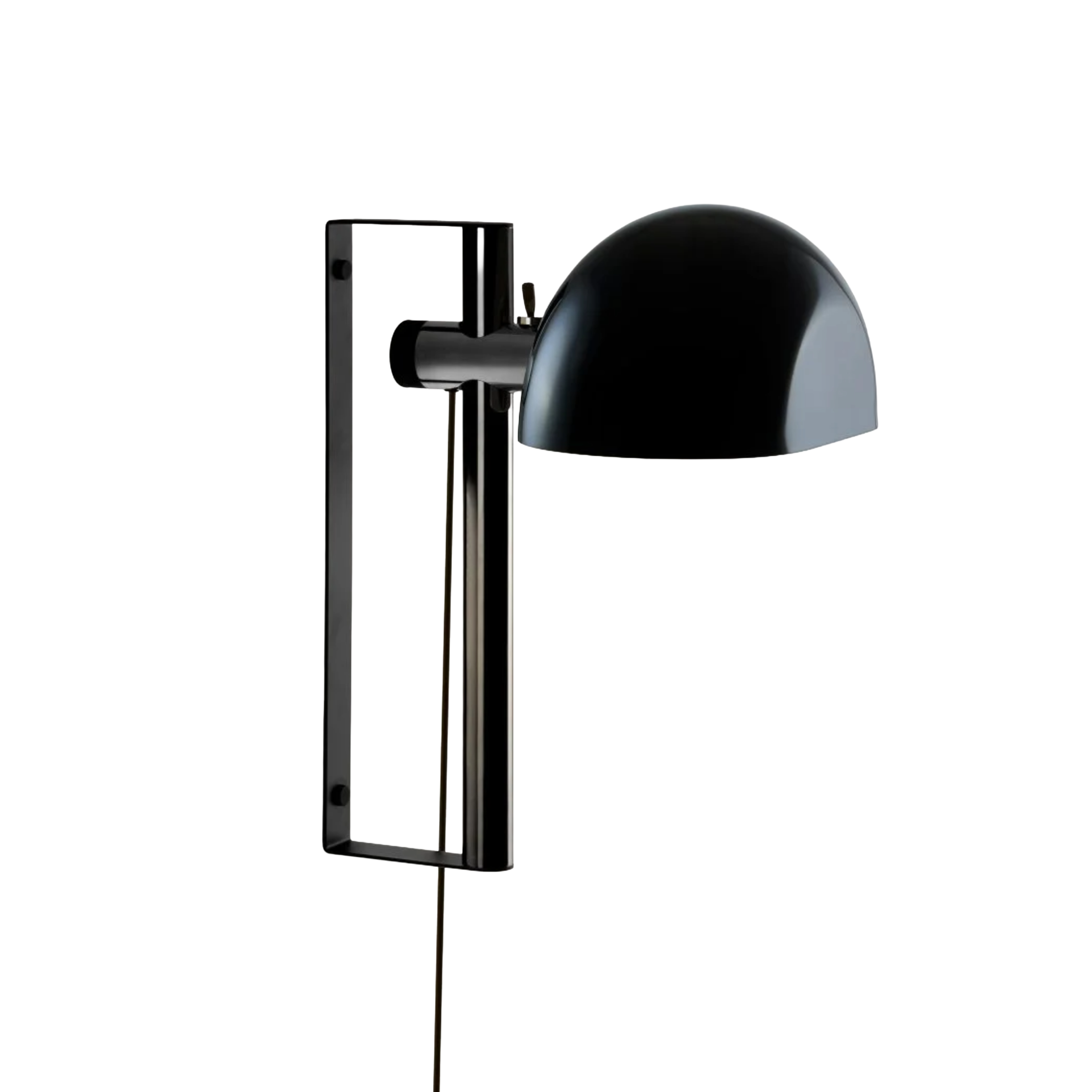 Lampa ścienna regulowana LAURO czarny klosz z ciemnobrązową podstawą