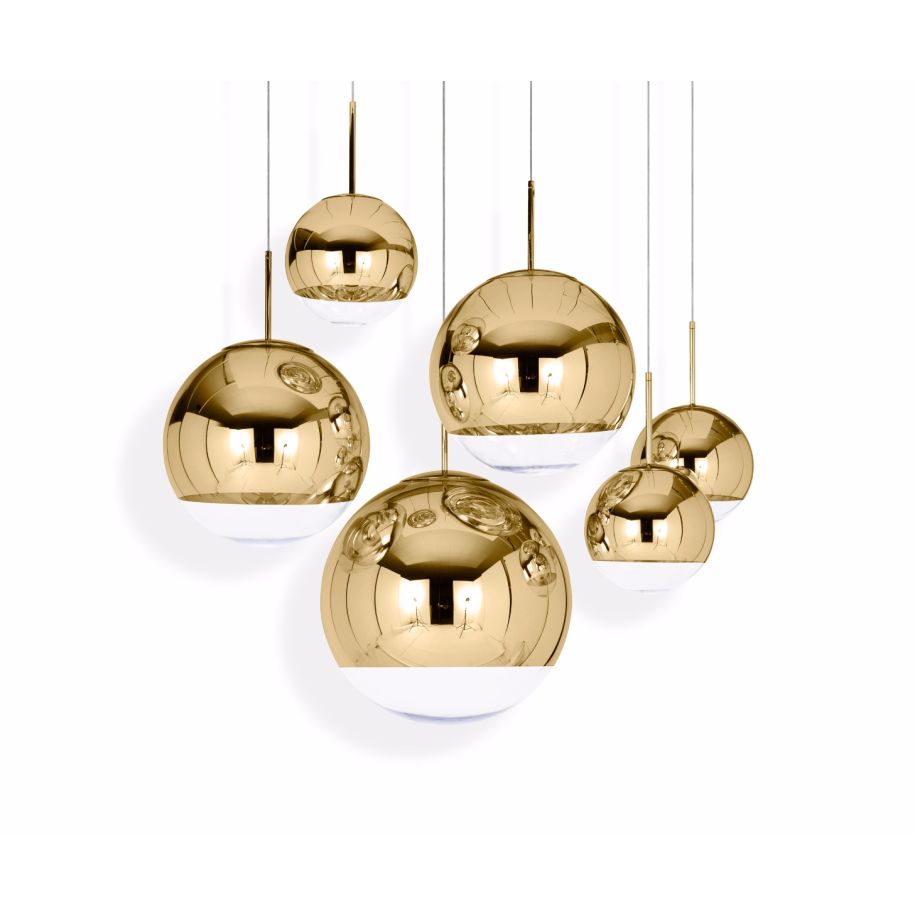Mirror Ball Hanging Lamp Golden