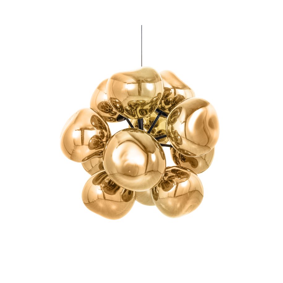Kronleuchter schmelzen golden ausgebrochen