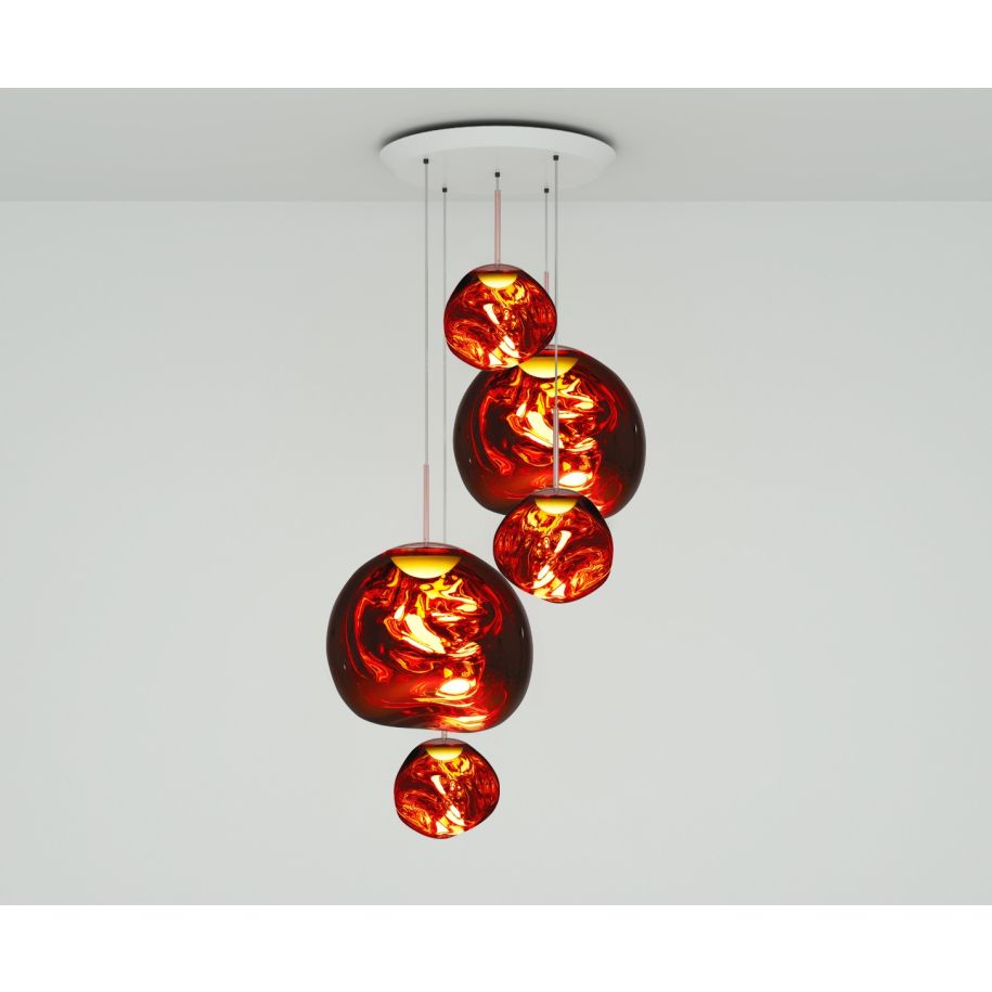 Melt Round Miedziana hanging lamp