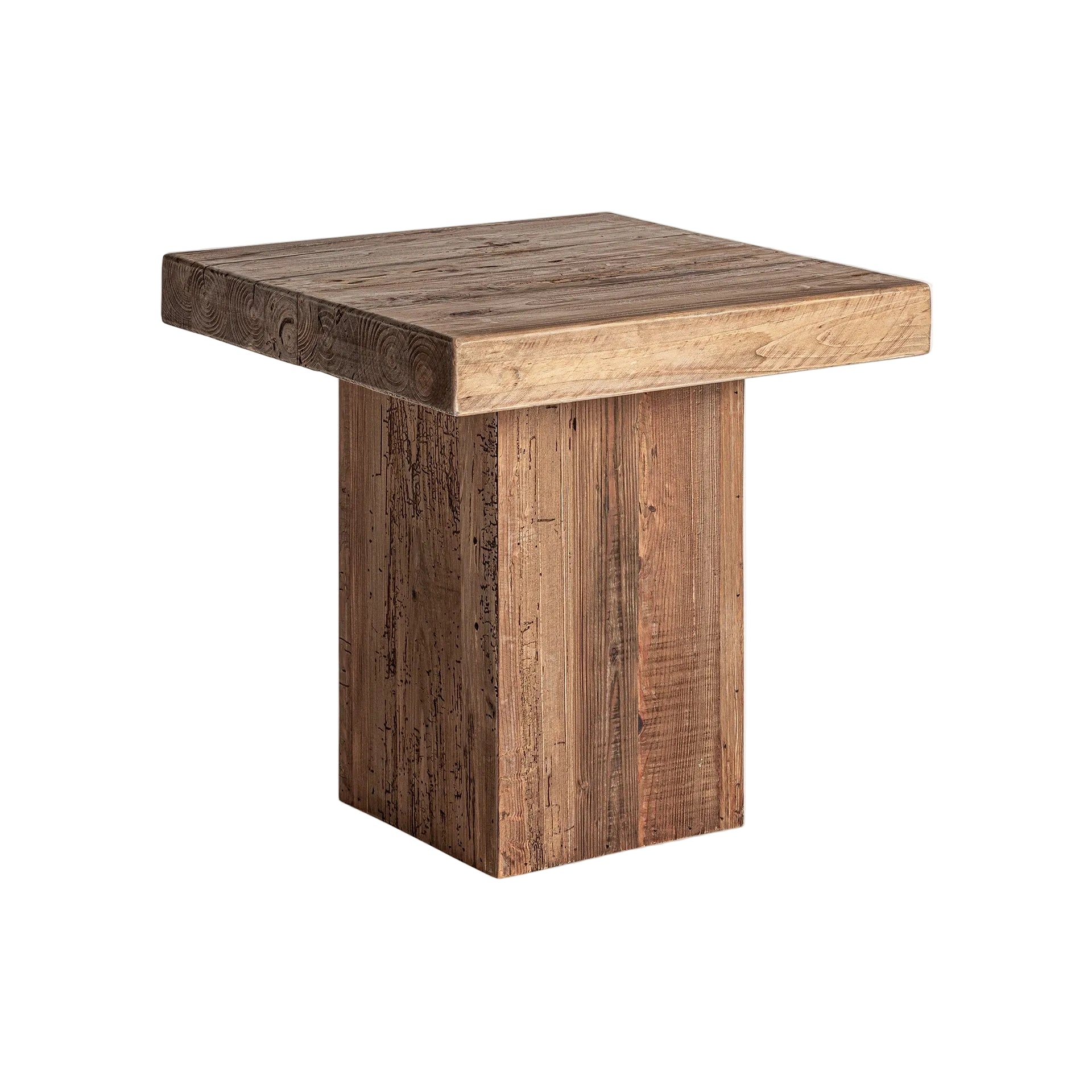 BREIVE Side Table Recycled Pine Wood