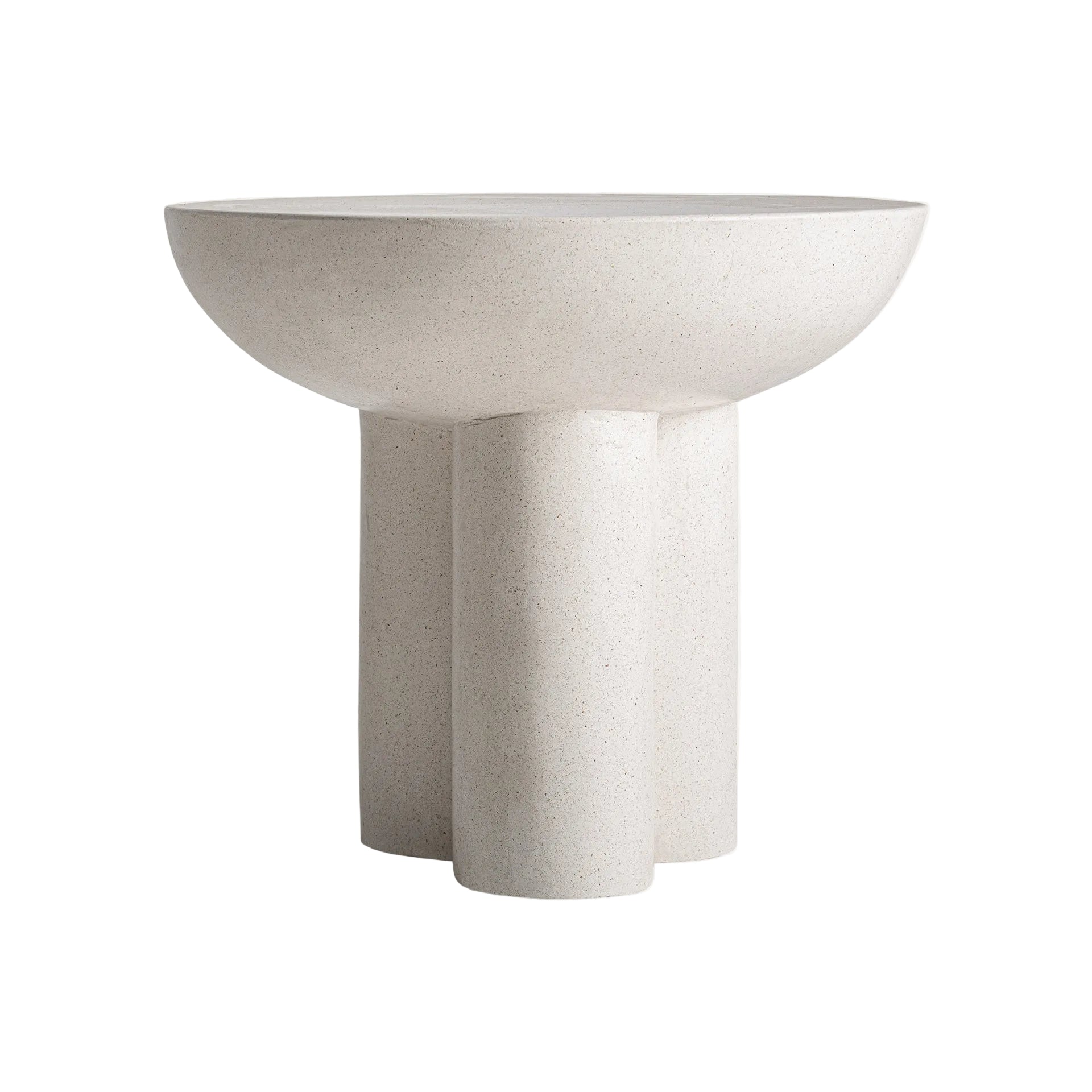 Beistelltisch BROICH cremefarbenes Terrazzo