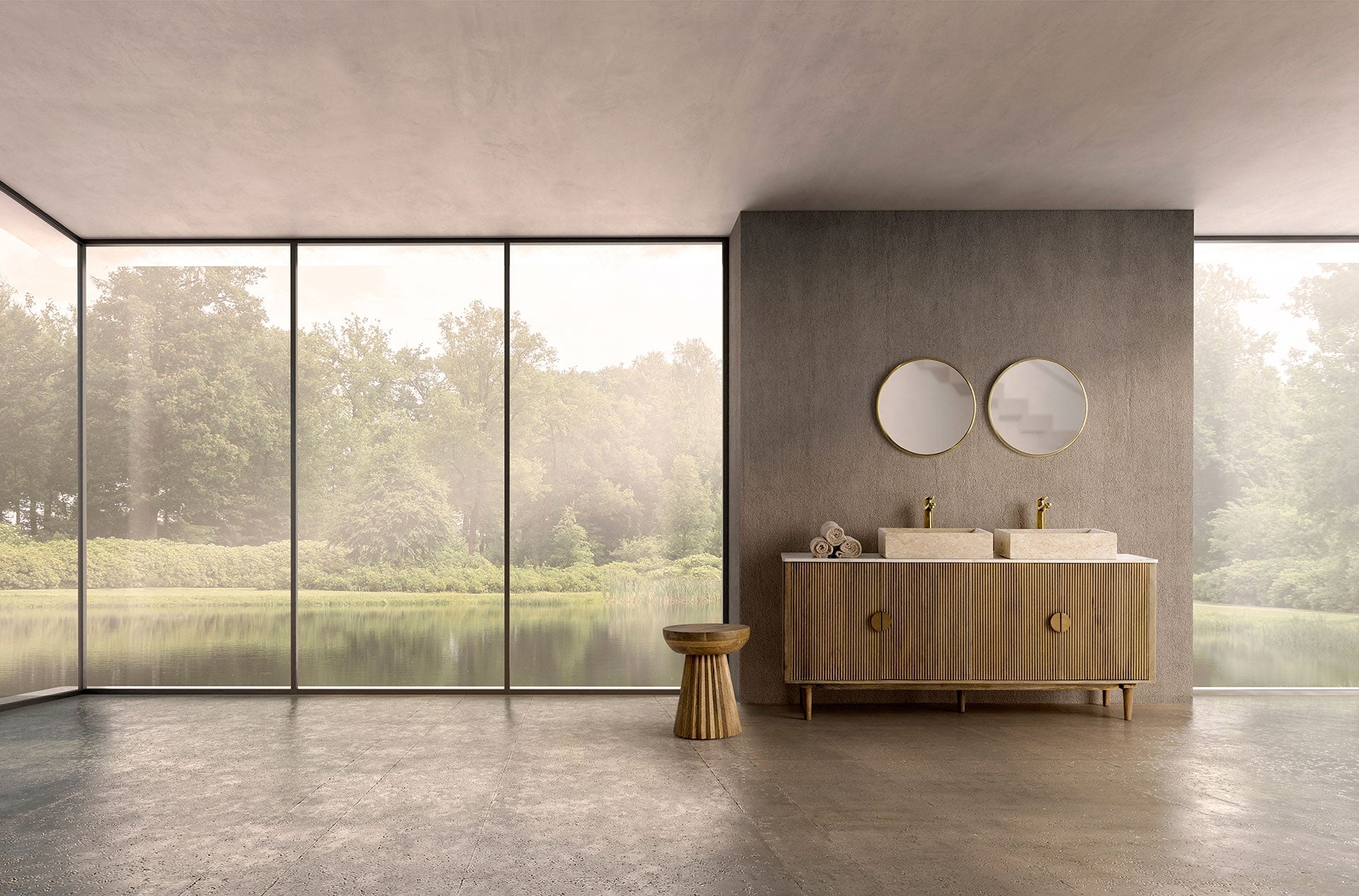 PLISSÉ WOOD Coffee Table Mango Wood