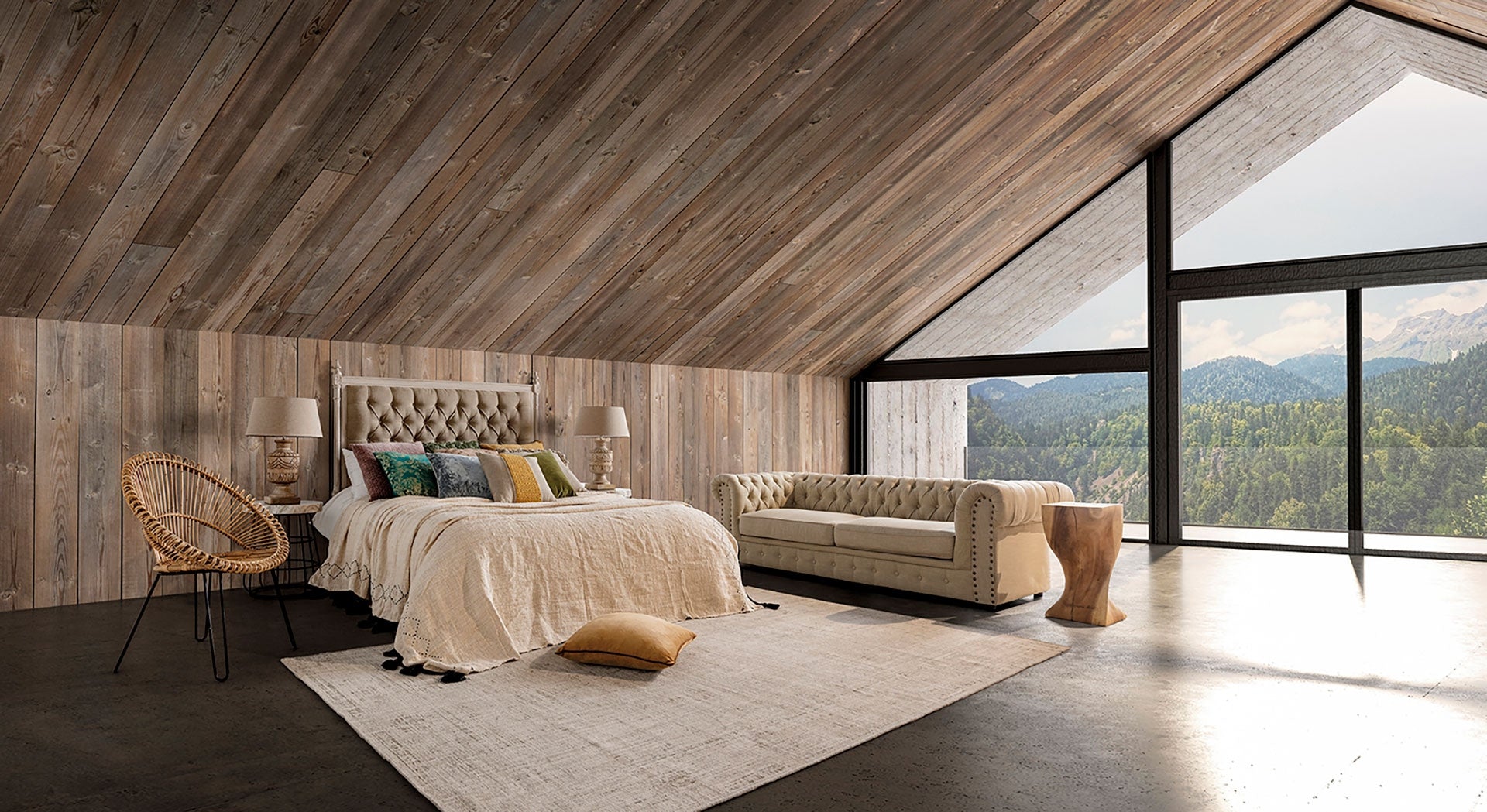 Beistelltisch YENDI aus schwarzem tropischem Holz