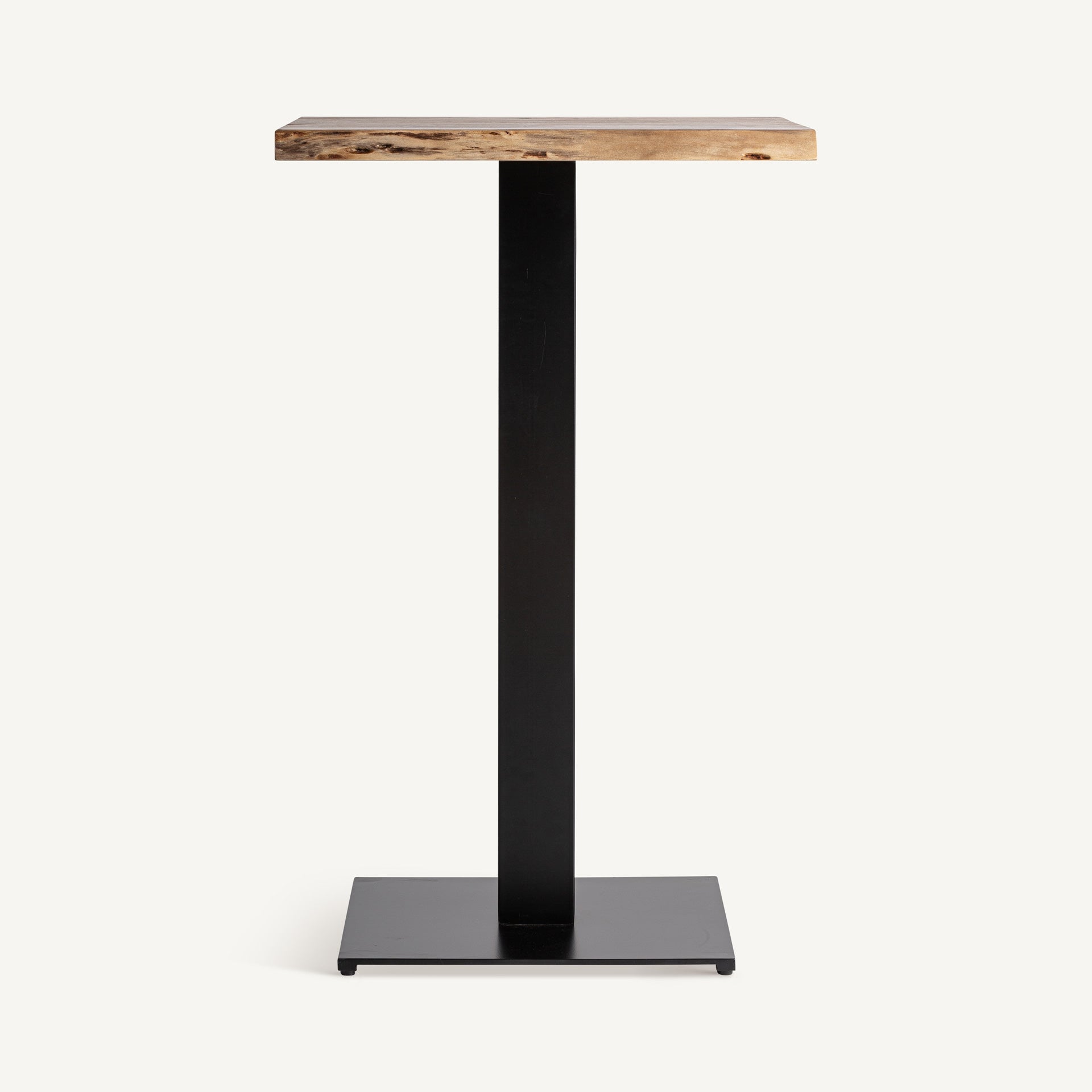 Barhocker STOW aus Mangoholz mit schwarzem Gestell
