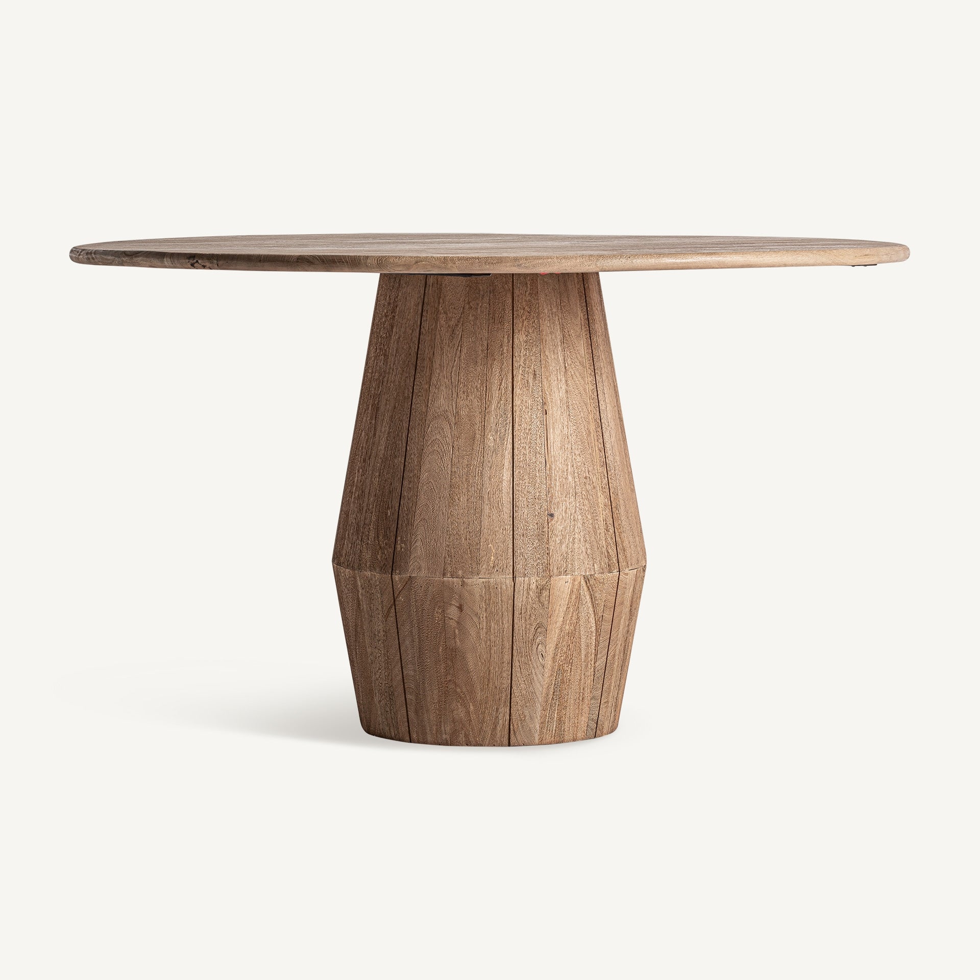 Runder Tisch JACQUARD aus Mangoholz