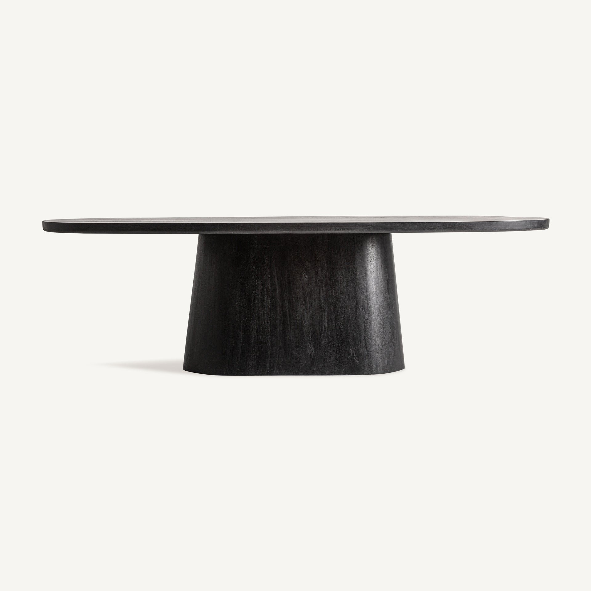 Ovaler Tisch NAUEN schwarzes Mangoholz