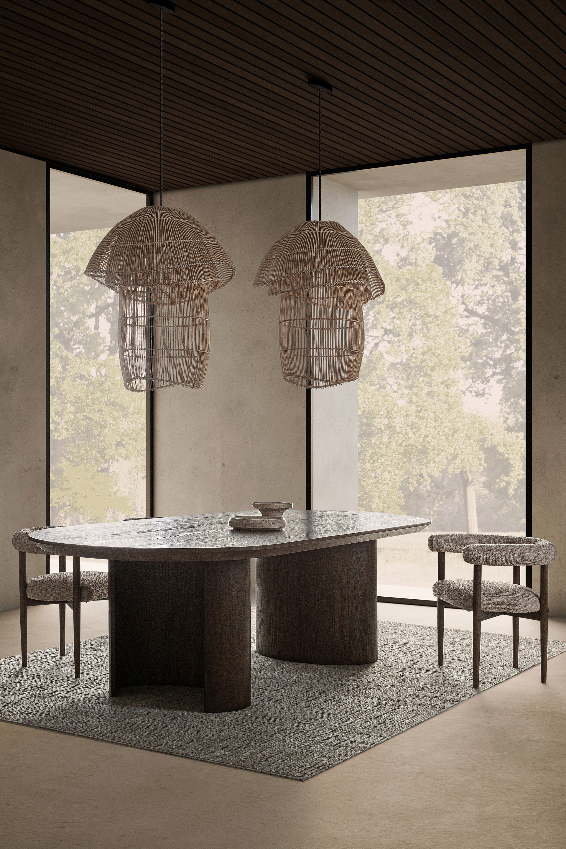 TREIGNAC Oak Veneer Table