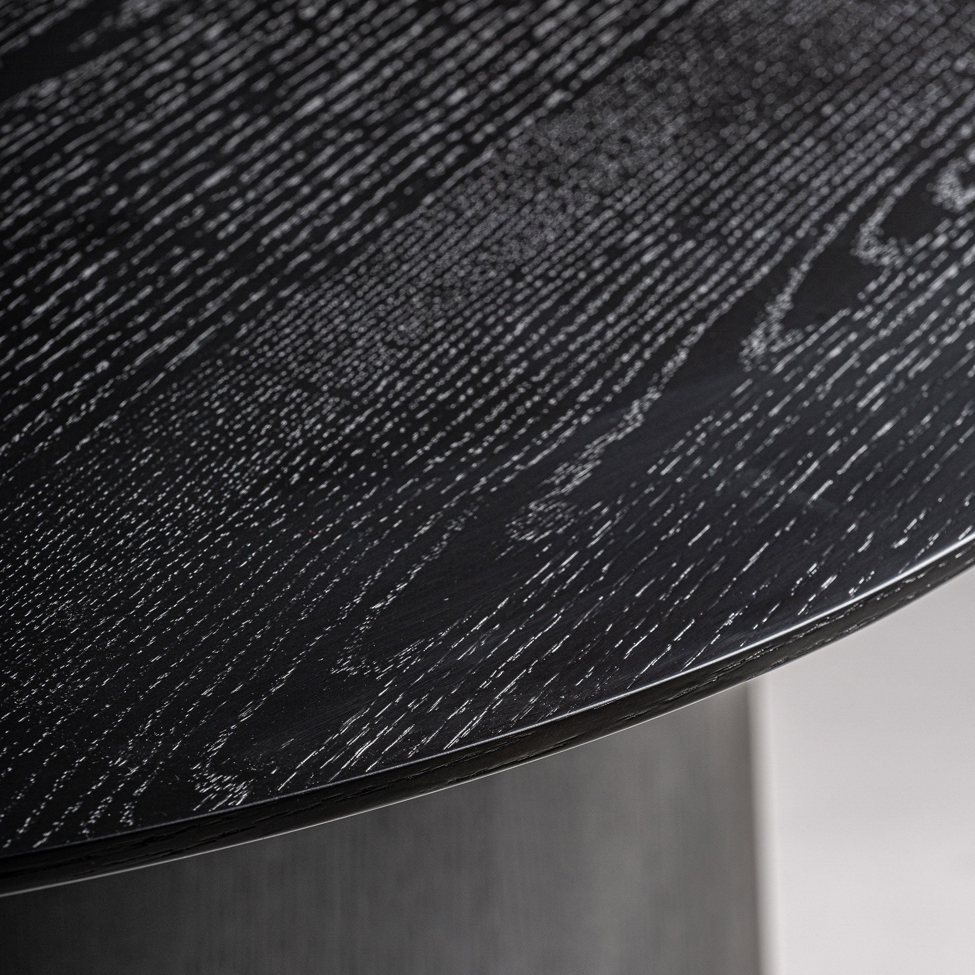 Oval Table WEGGIS Black Oak Wood