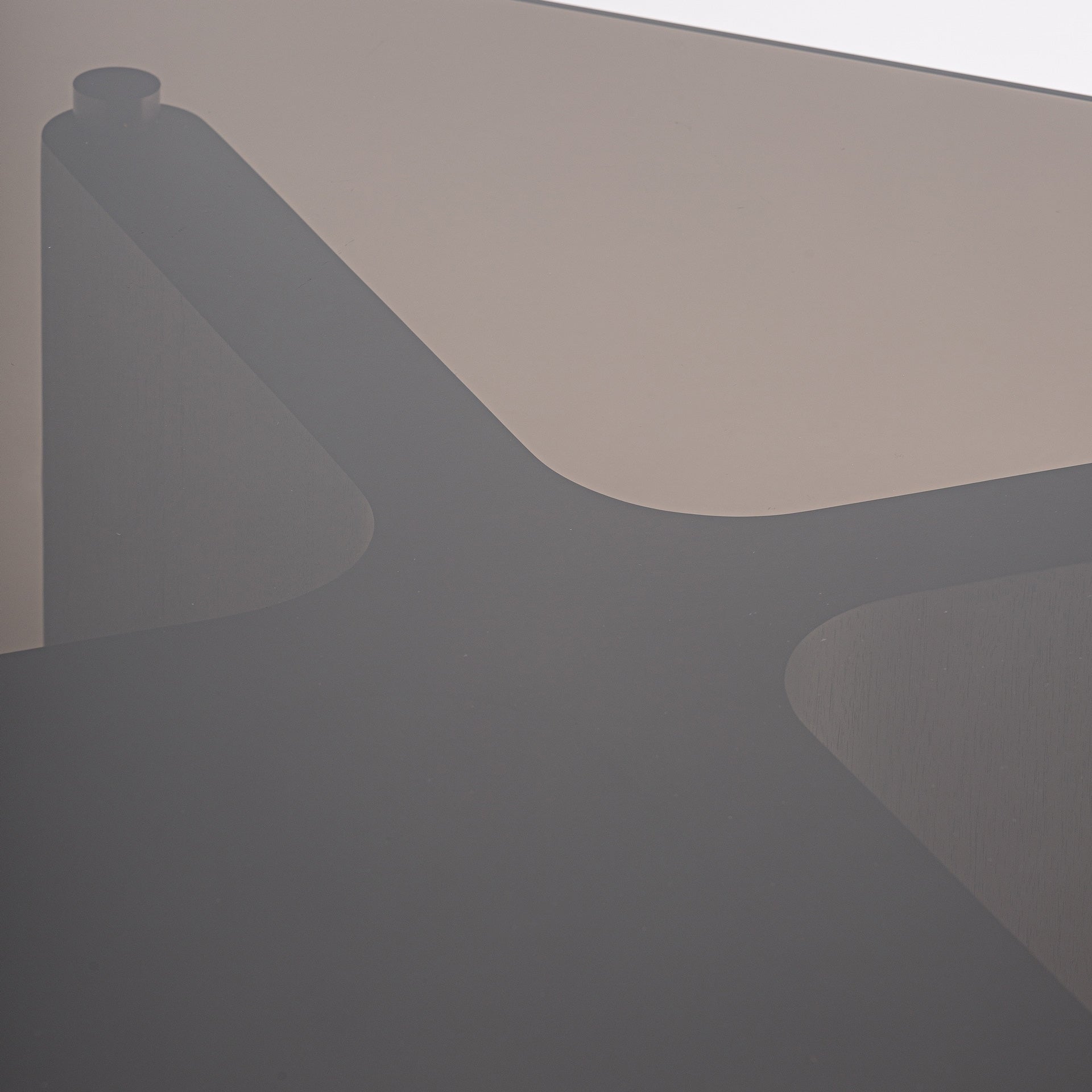 BRANSBY Coffee Table in Dark Ash Wood with Glass Top