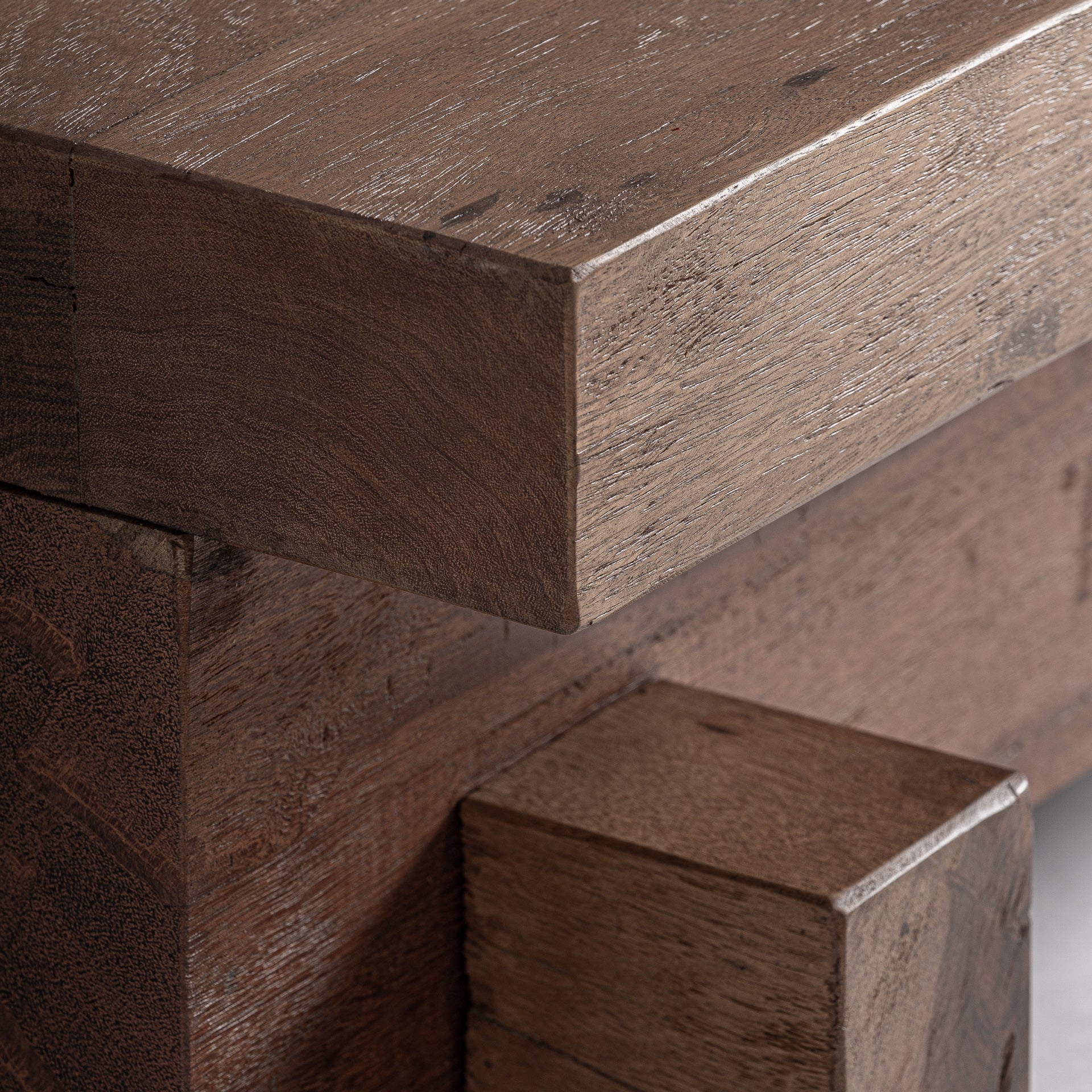 BRUTALIST Coffee Table Recycled Wood