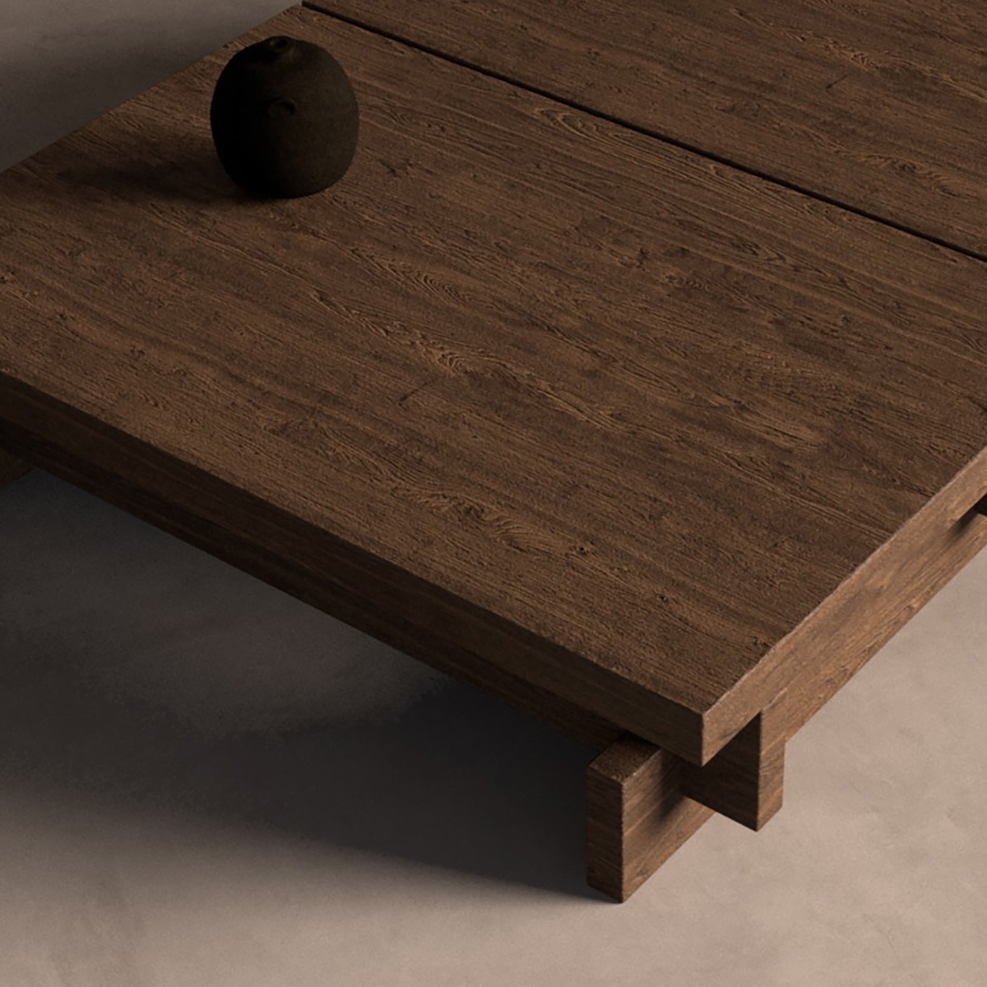 BRUTALIST Coffee Table Recycled Wood