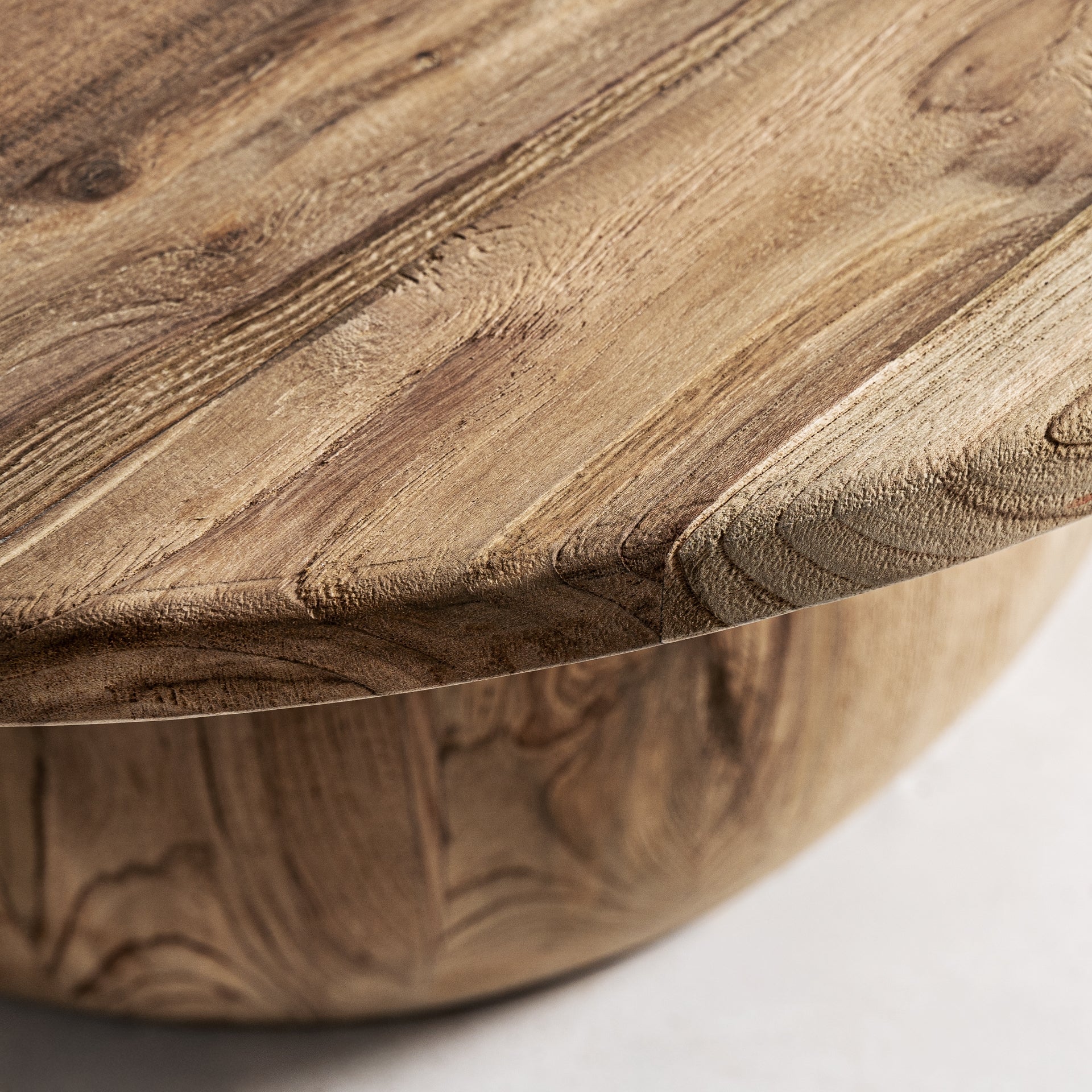 Round Coffee Table ERLOY Recycled Teak Wood