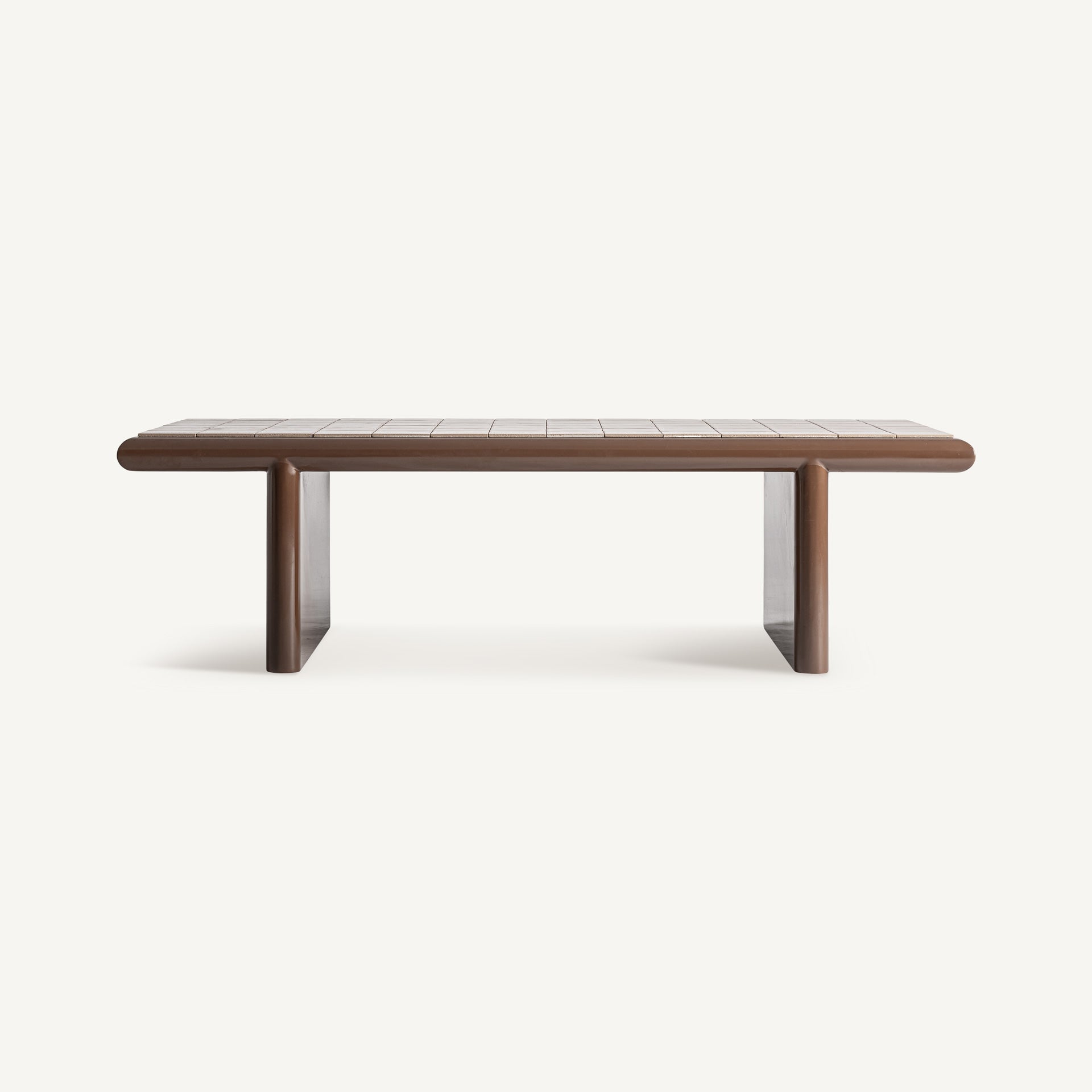 KURTEN Brown Coffee Table with Beige