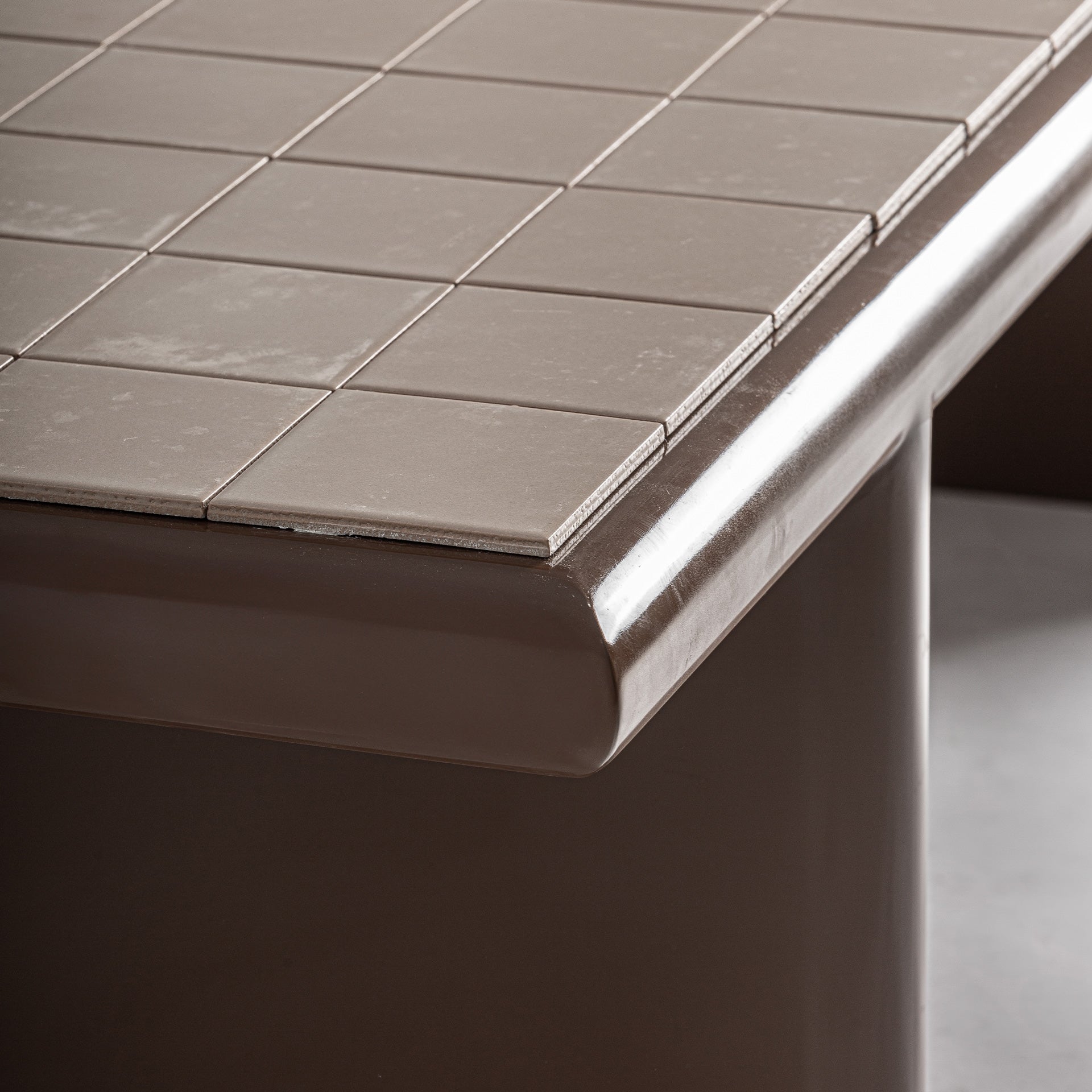 KURTEN Brown Coffee Table with Beige