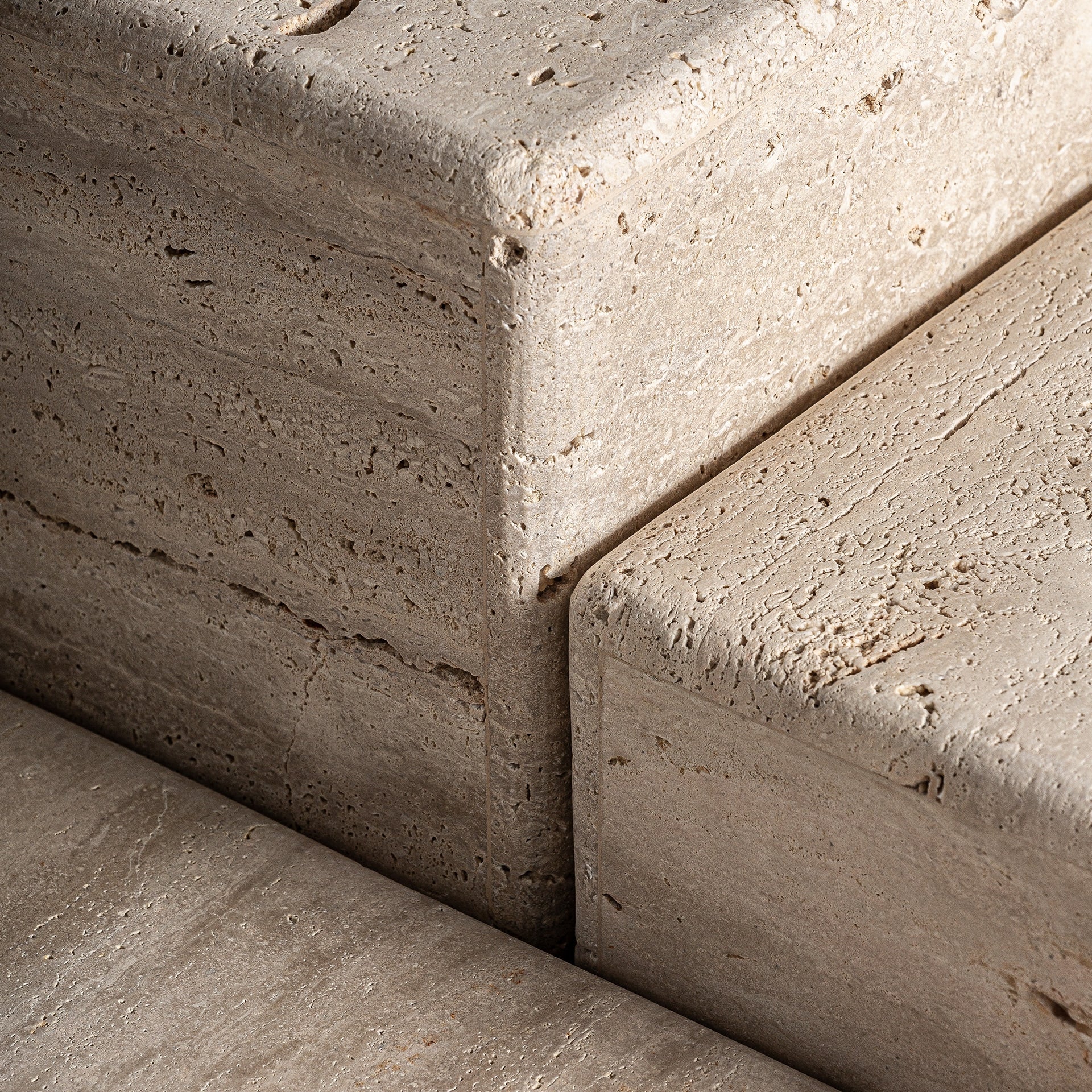 RAPOLANO travertine side table