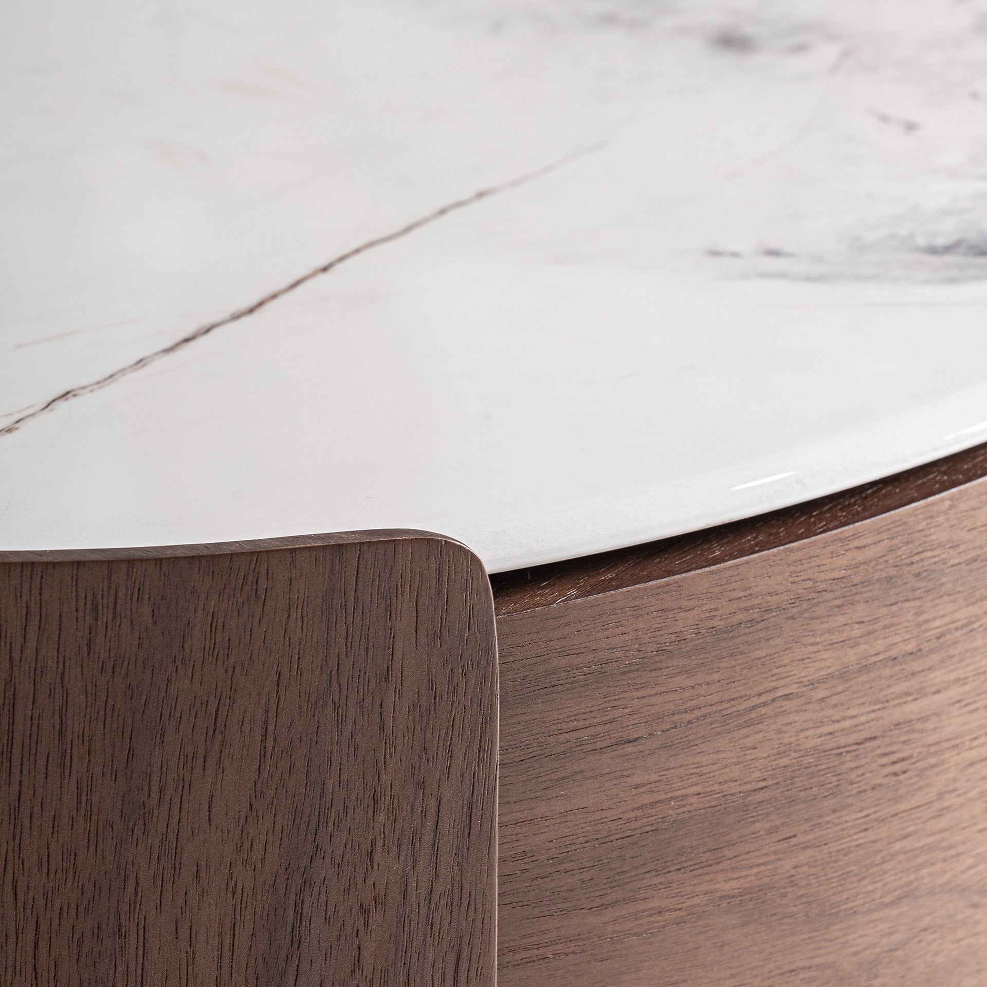 STUETTA Nightstand with Oak Veneer and White Top