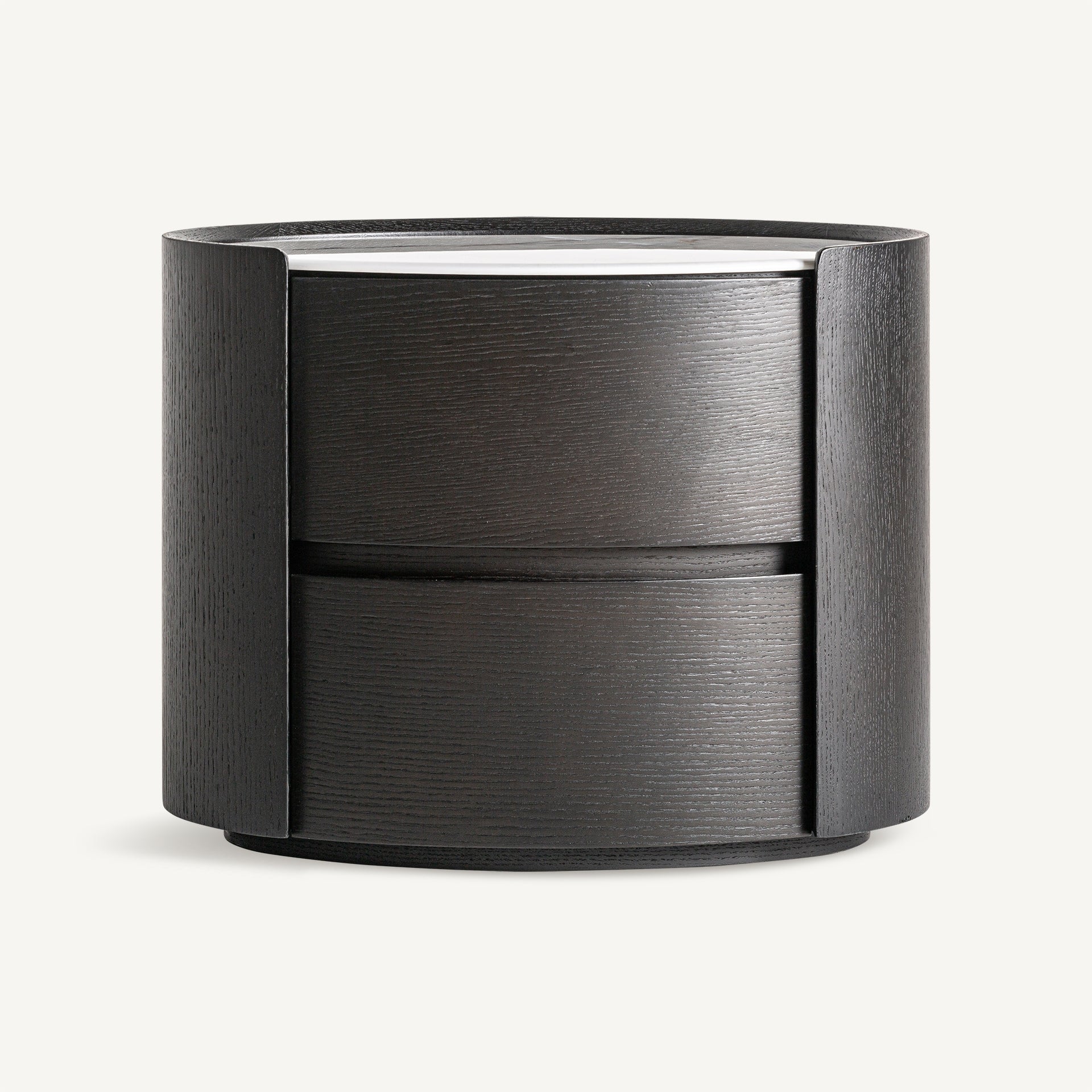 ZOFINGEN Nightstand Black Veneer with White Top