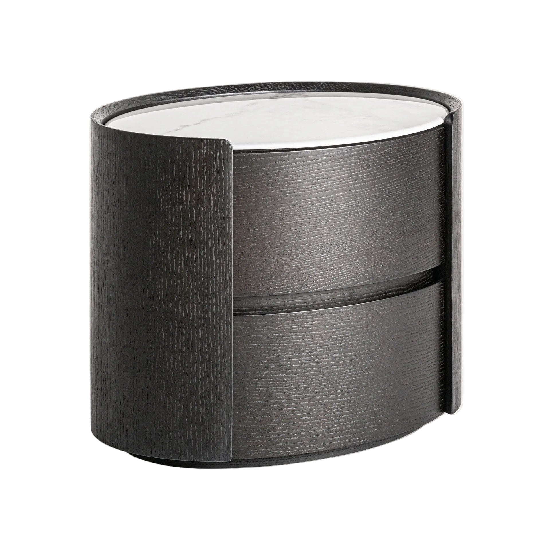 ZOFINGEN Nightstand Black Veneer with White Top