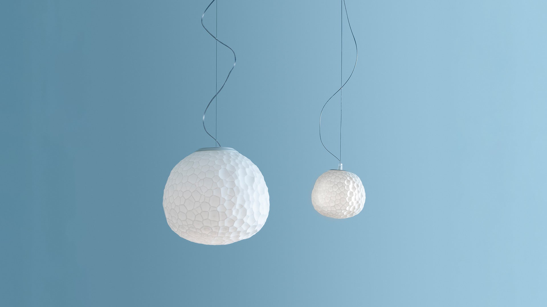 Hanging Lamp METEORITE White