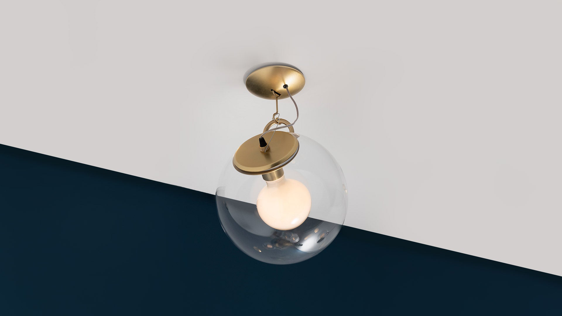 Ceiling lamp MICONOS satin brass
