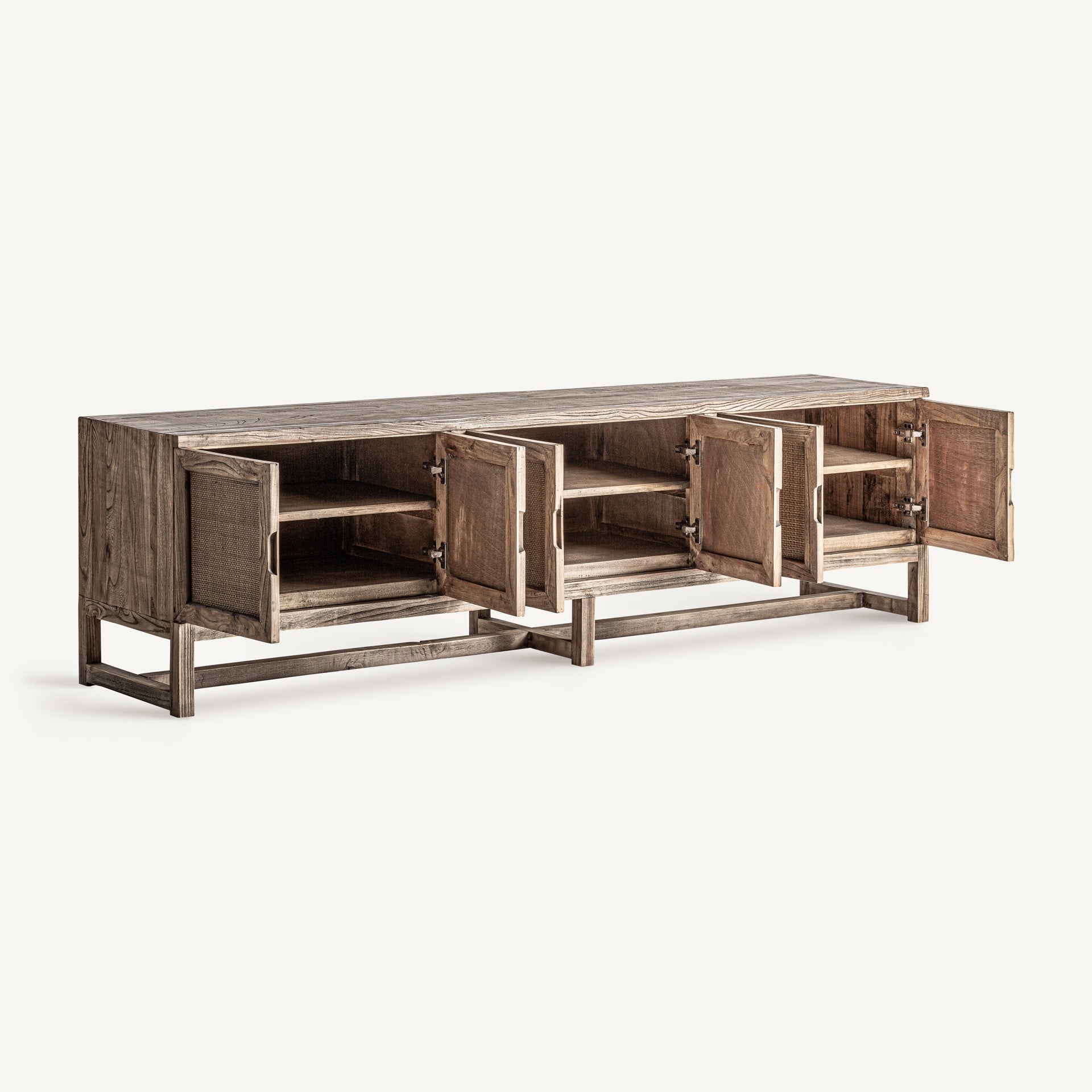 RTV-Sideboard BYREMO aus Ulmenholz