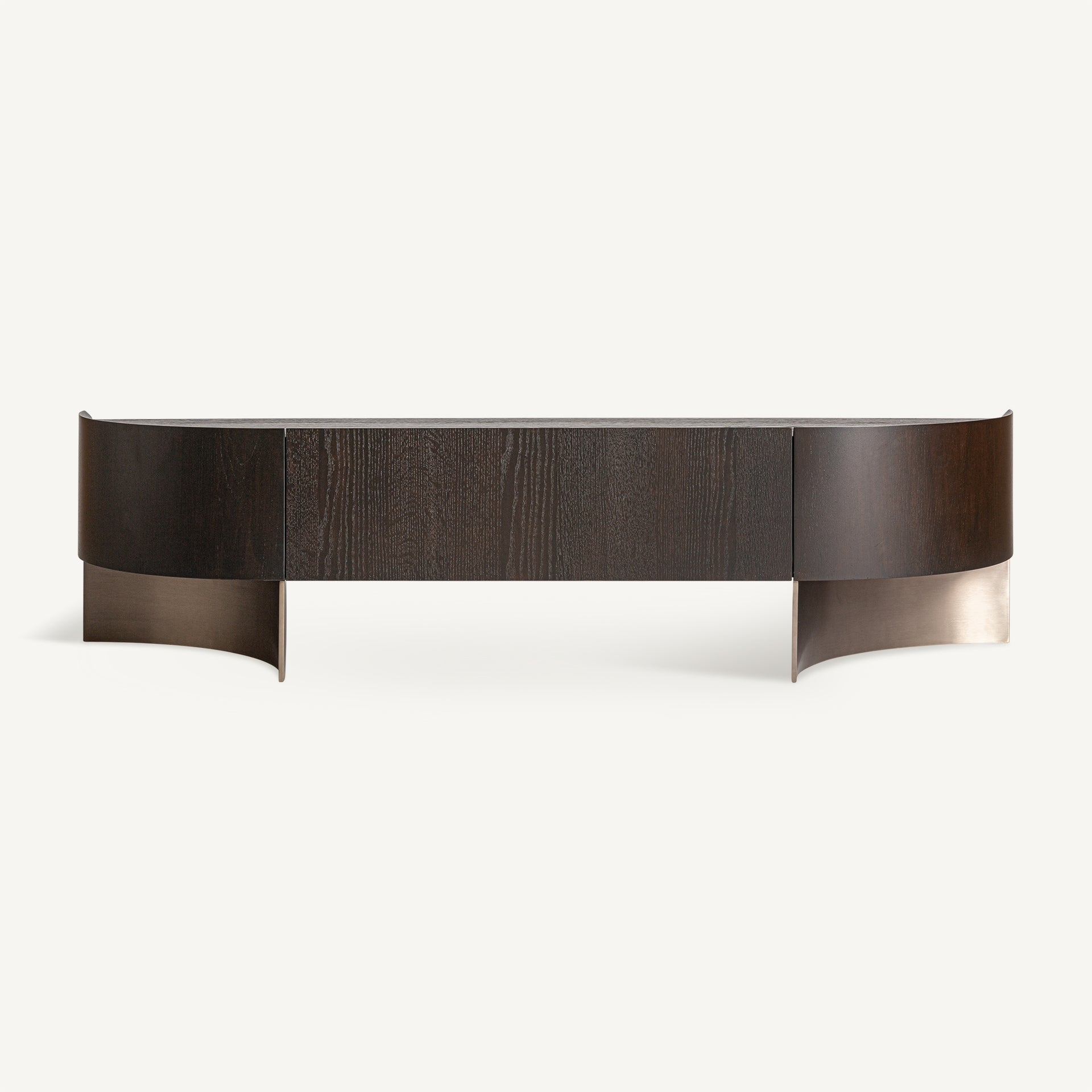 NEUVIC TV Cabinet dark oak veneer with gold base