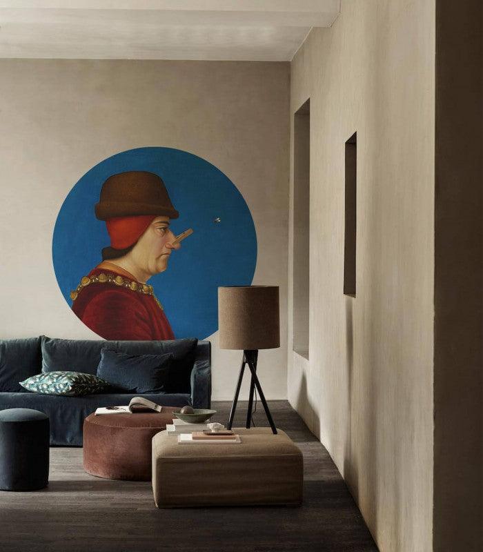 Mural DOTS Man with Clip blue Wallcolors    Eye on Design