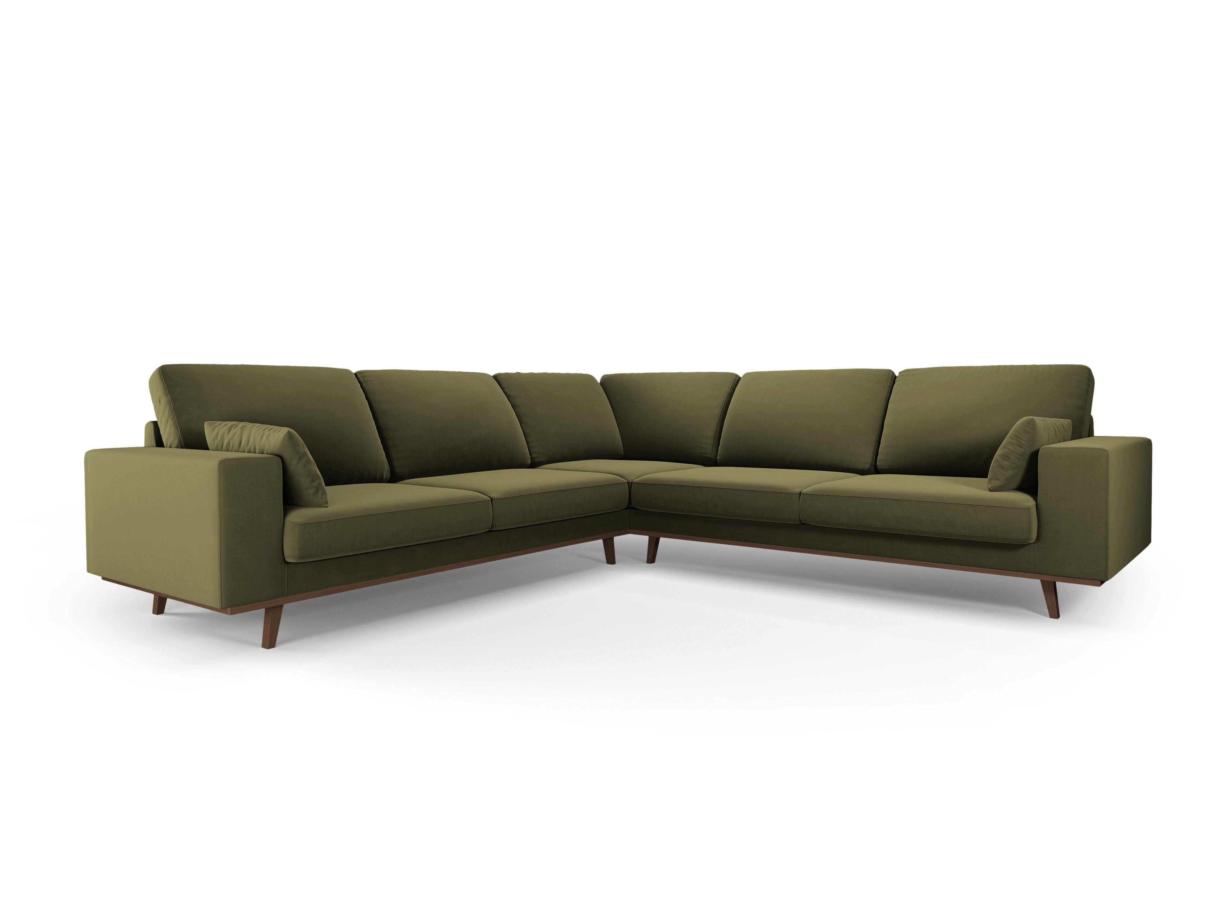 Narożnik aksamitny 5-osobowy symetryczny HEBE zielony Mazzini Sofas    Eye on Design