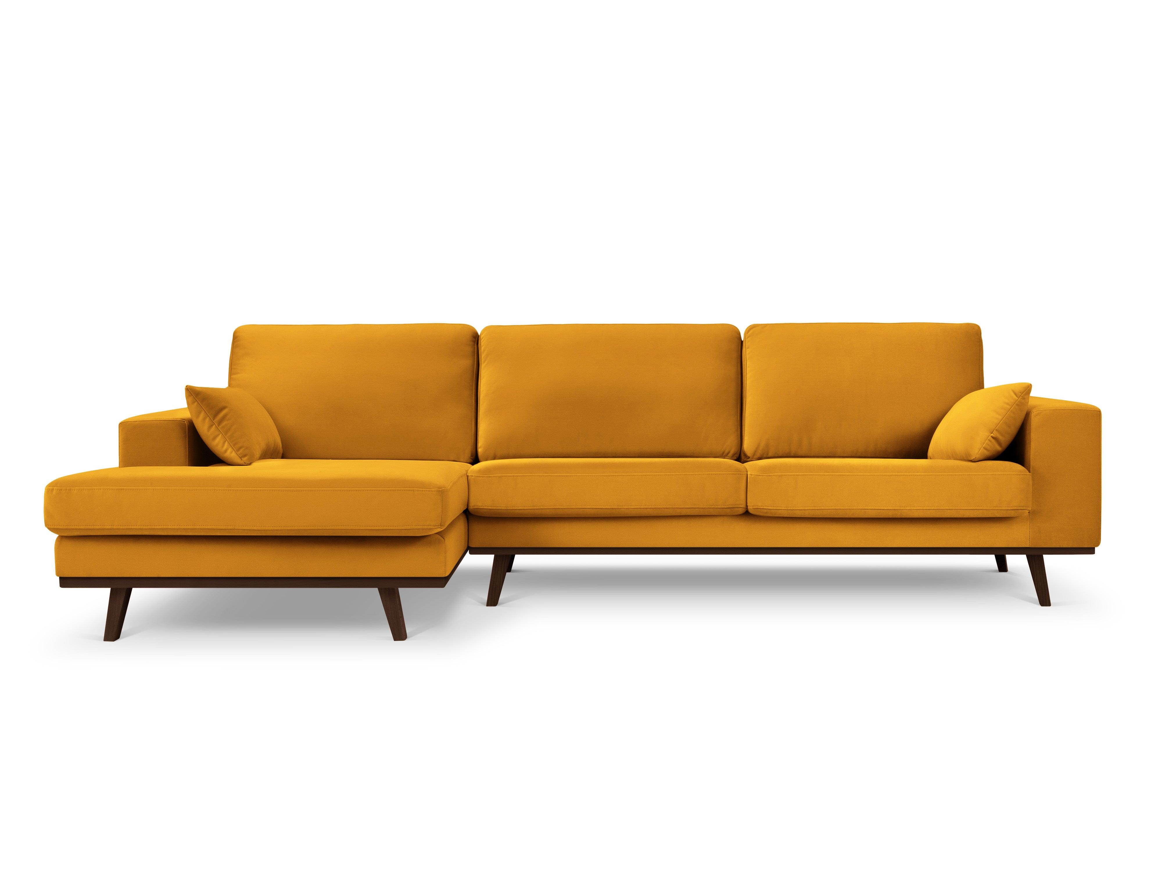 Narożnik aksamitny lewostronny HEBE żółty Mazzini Sofas    Eye on Design