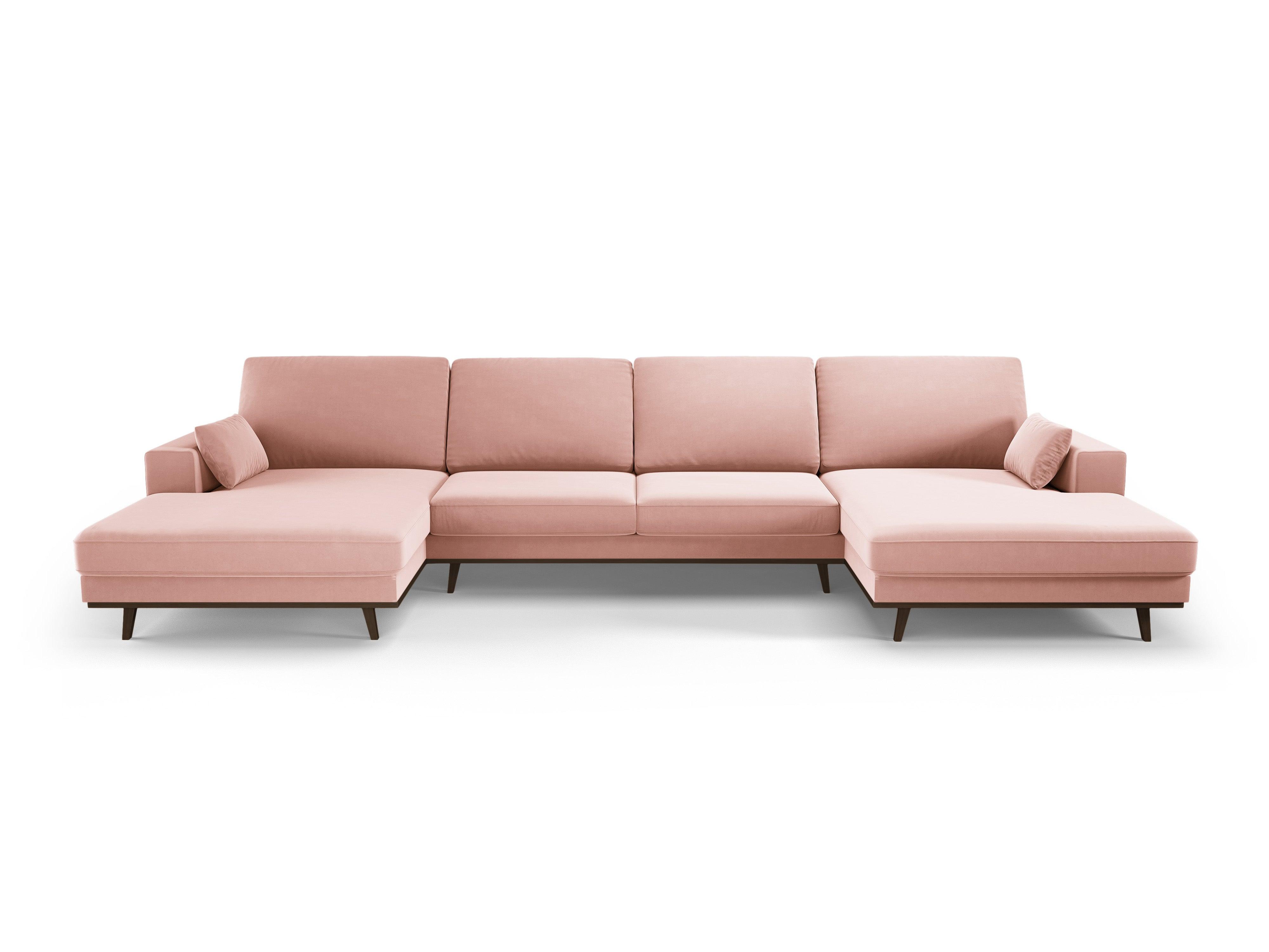 Narożnik aksamitny panoramiczny HEBE różowy Mazzini Sofas    Eye on Design