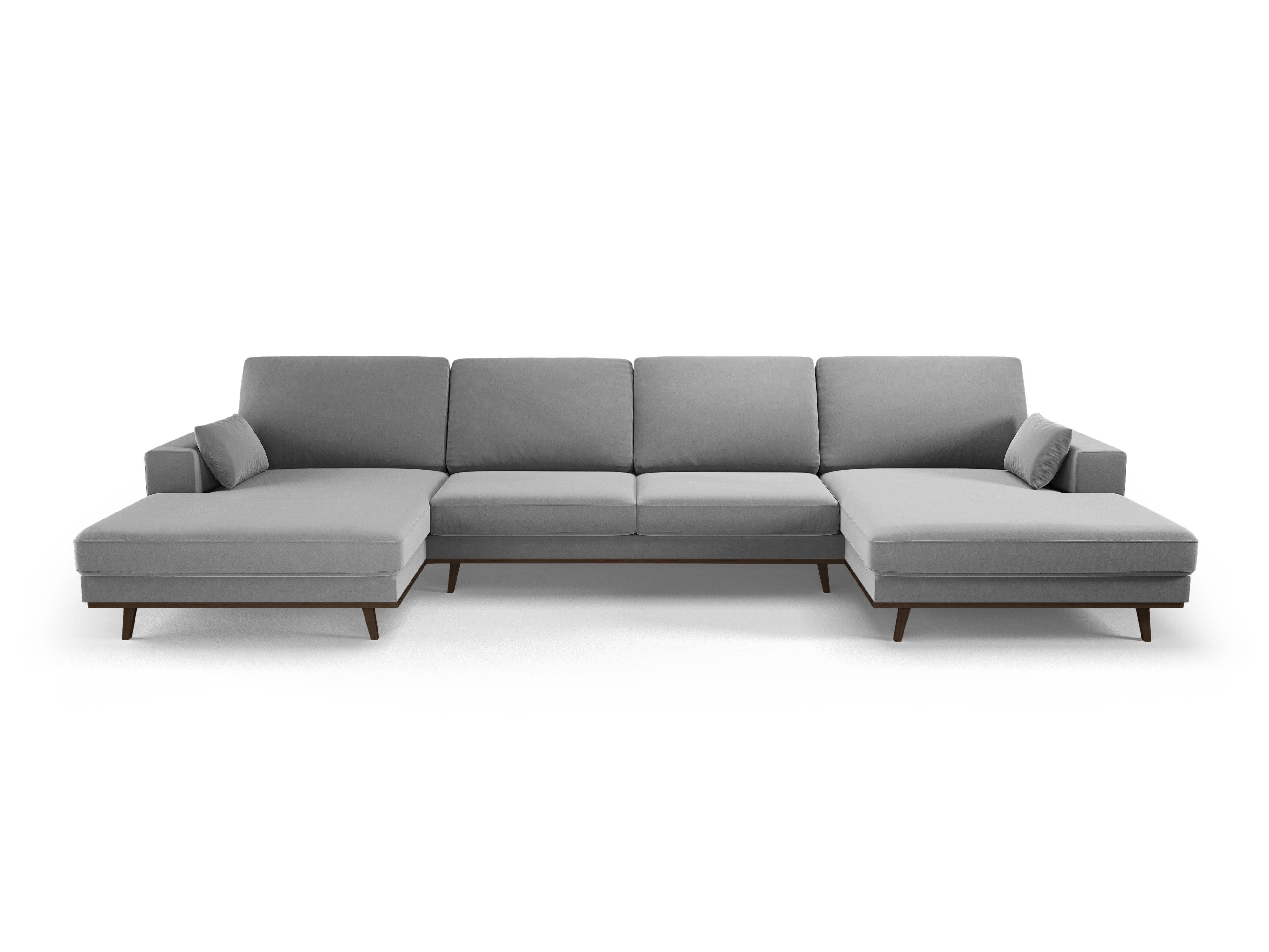 Narożnik aksamitny panoramiczny HEBE szary Mazzini Sofas    Eye on Design