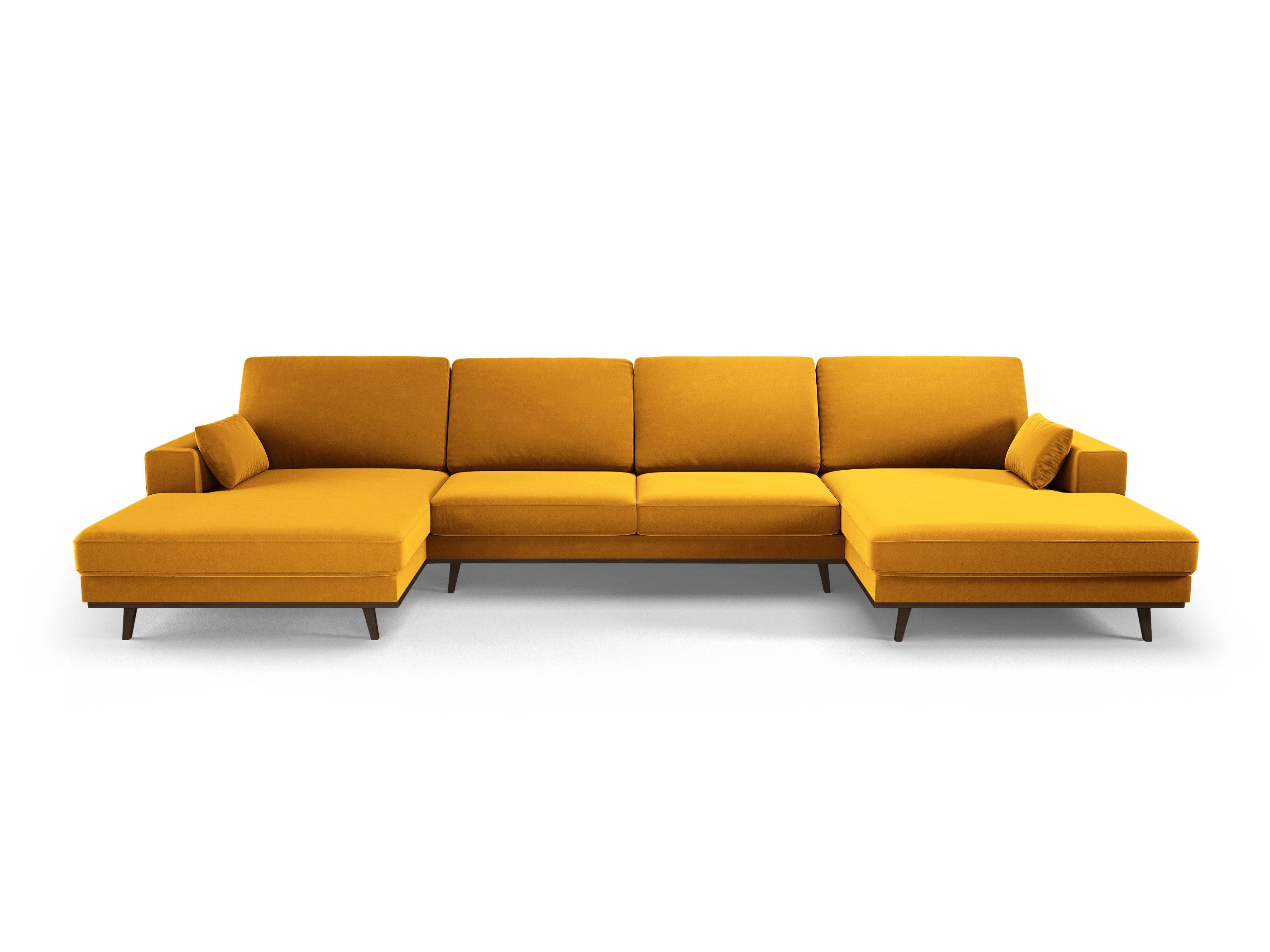 Narożnik aksamitny panoramiczny HEBE żółty Mazzini Sofas    Eye on Design