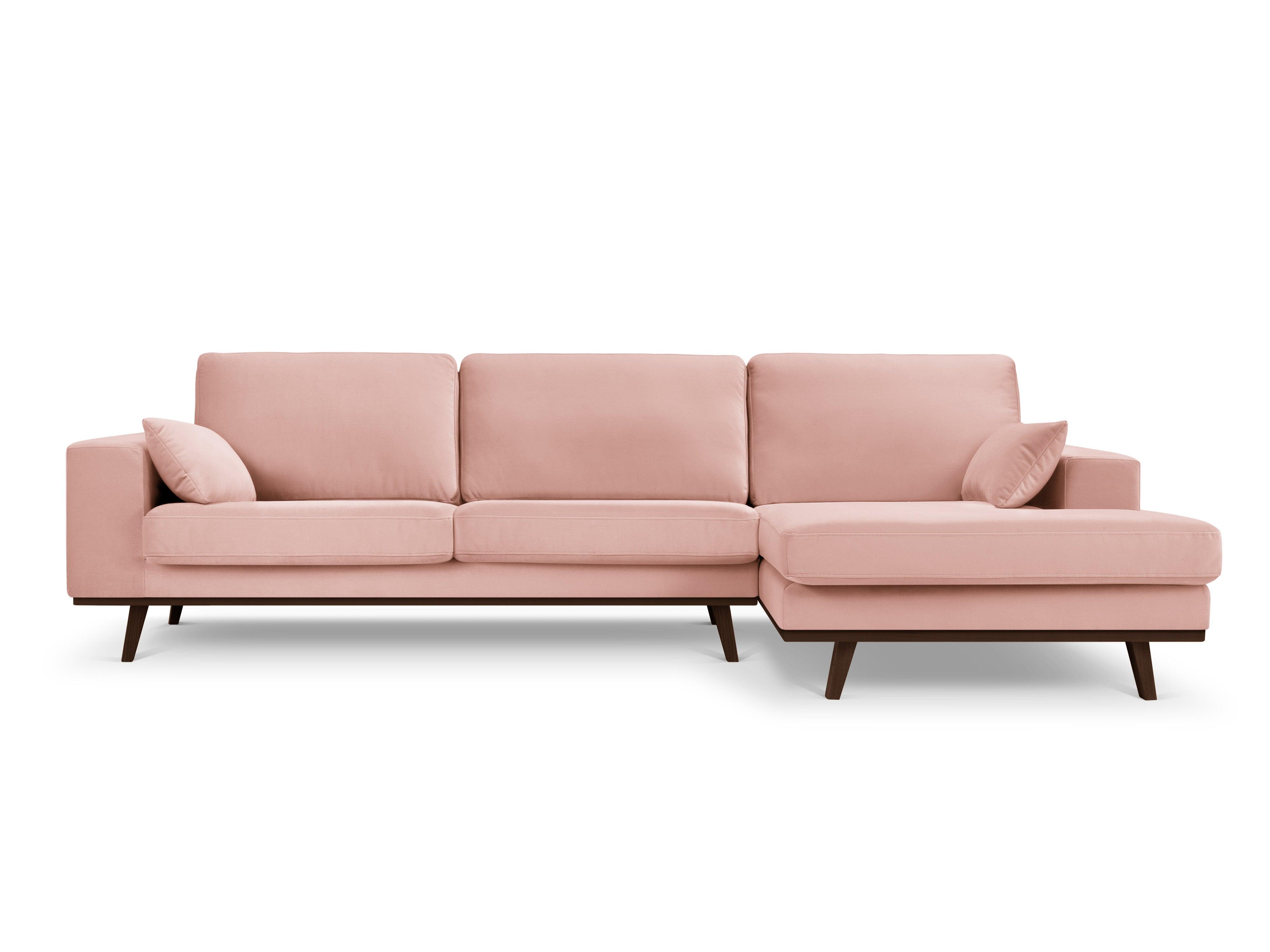 Narożnik aksamitny prawostronny HEBE różowy Mazzini Sofas    Eye on Design