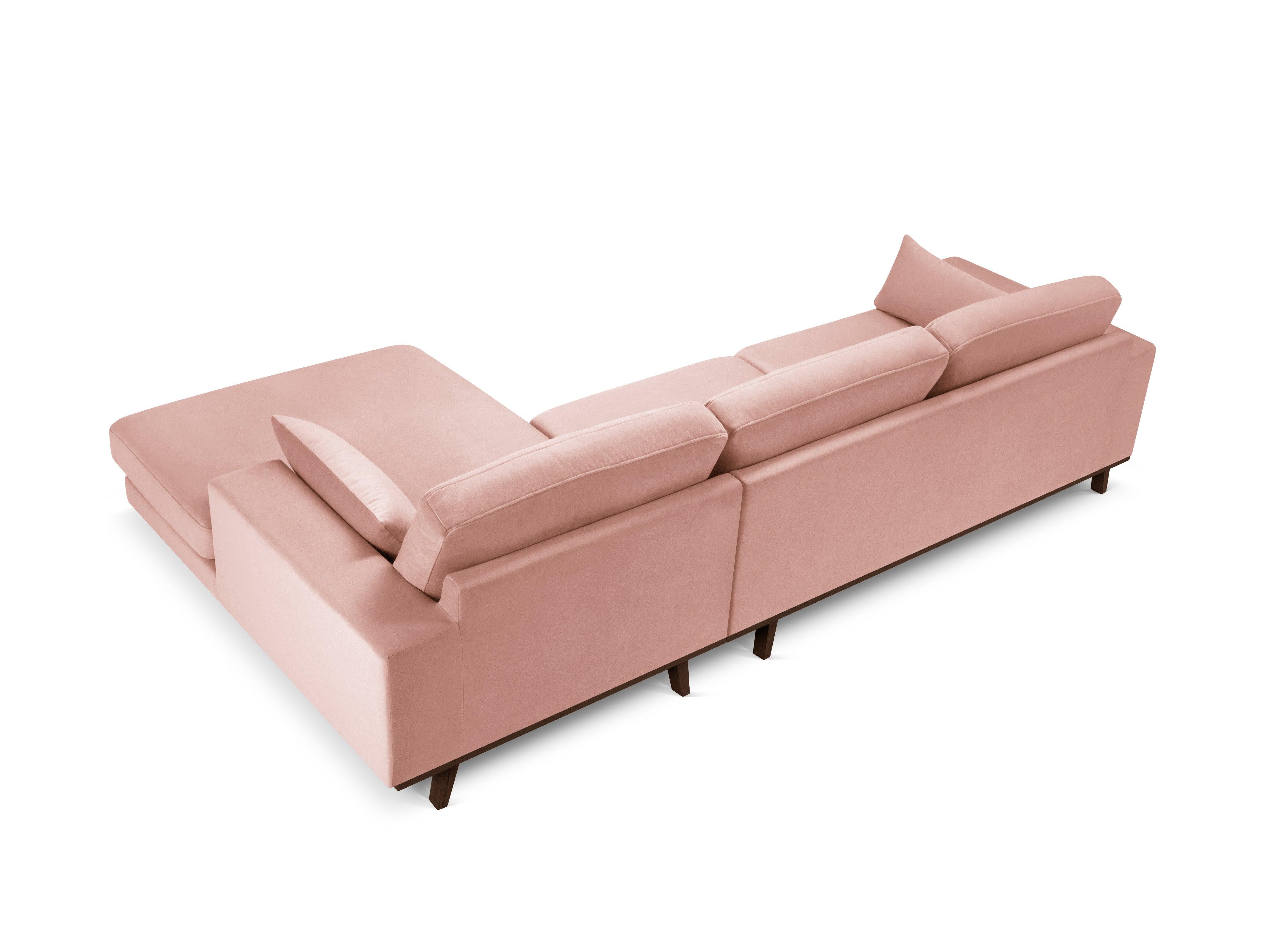 Narożnik aksamitny prawostronny HEBE różowy Mazzini Sofas    Eye on Design