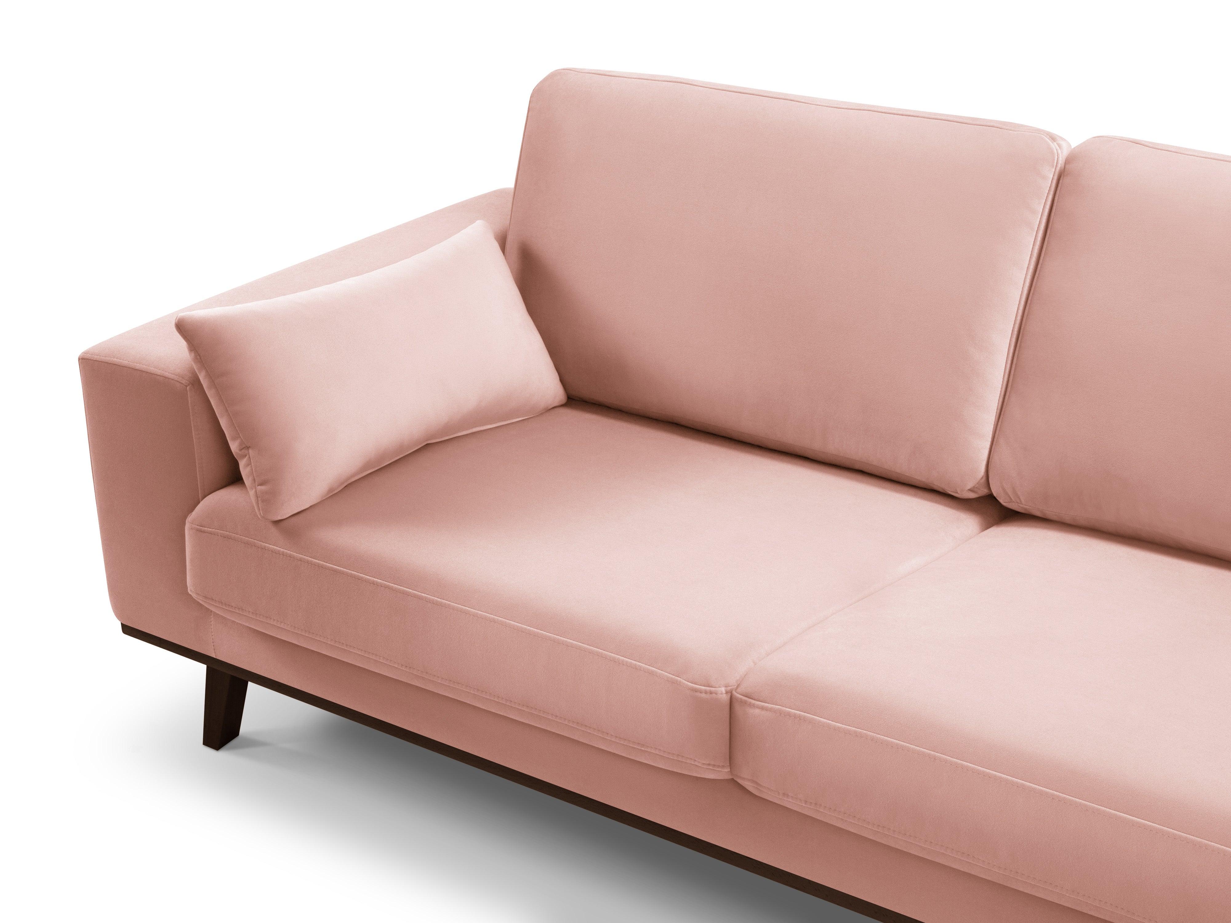 Narożnik aksamitny prawostronny HEBE różowy Mazzini Sofas    Eye on Design