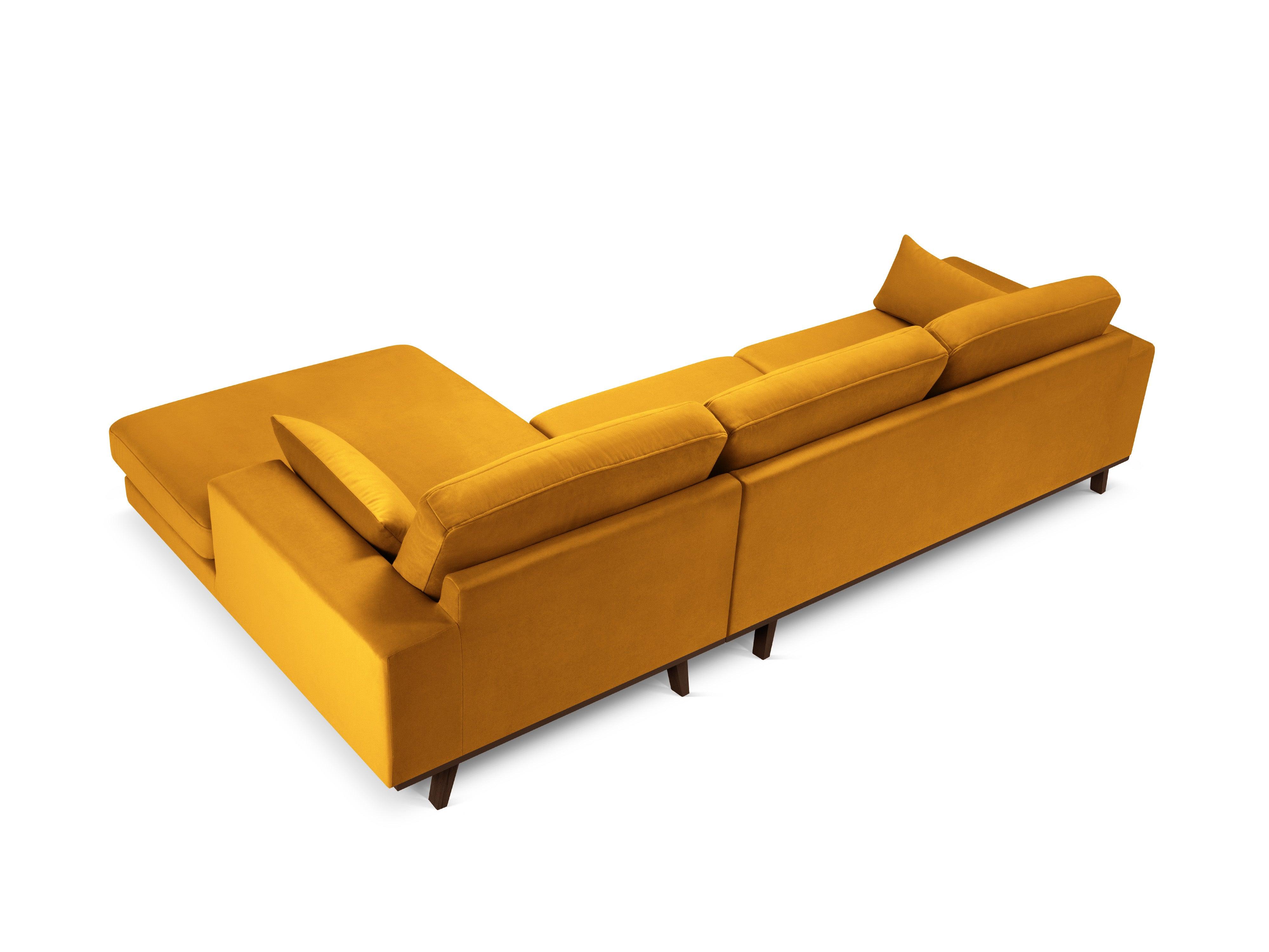 Narożnik aksamitny prawostronny HEBE żółty Mazzini Sofas    Eye on Design