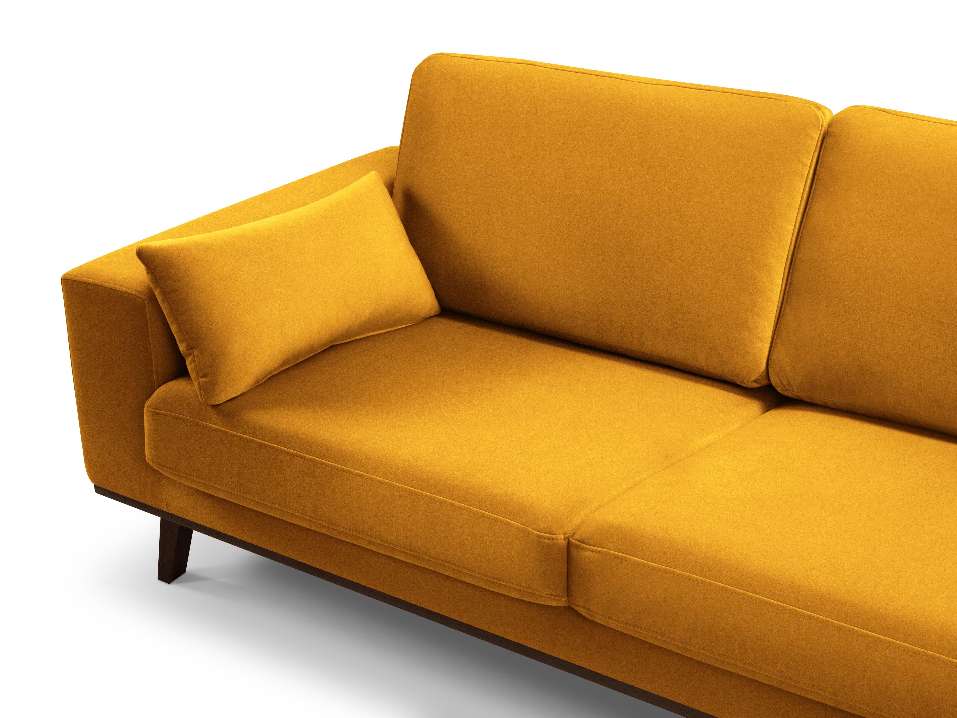 Narożnik aksamitny prawostronny HEBE żółty Mazzini Sofas    Eye on Design