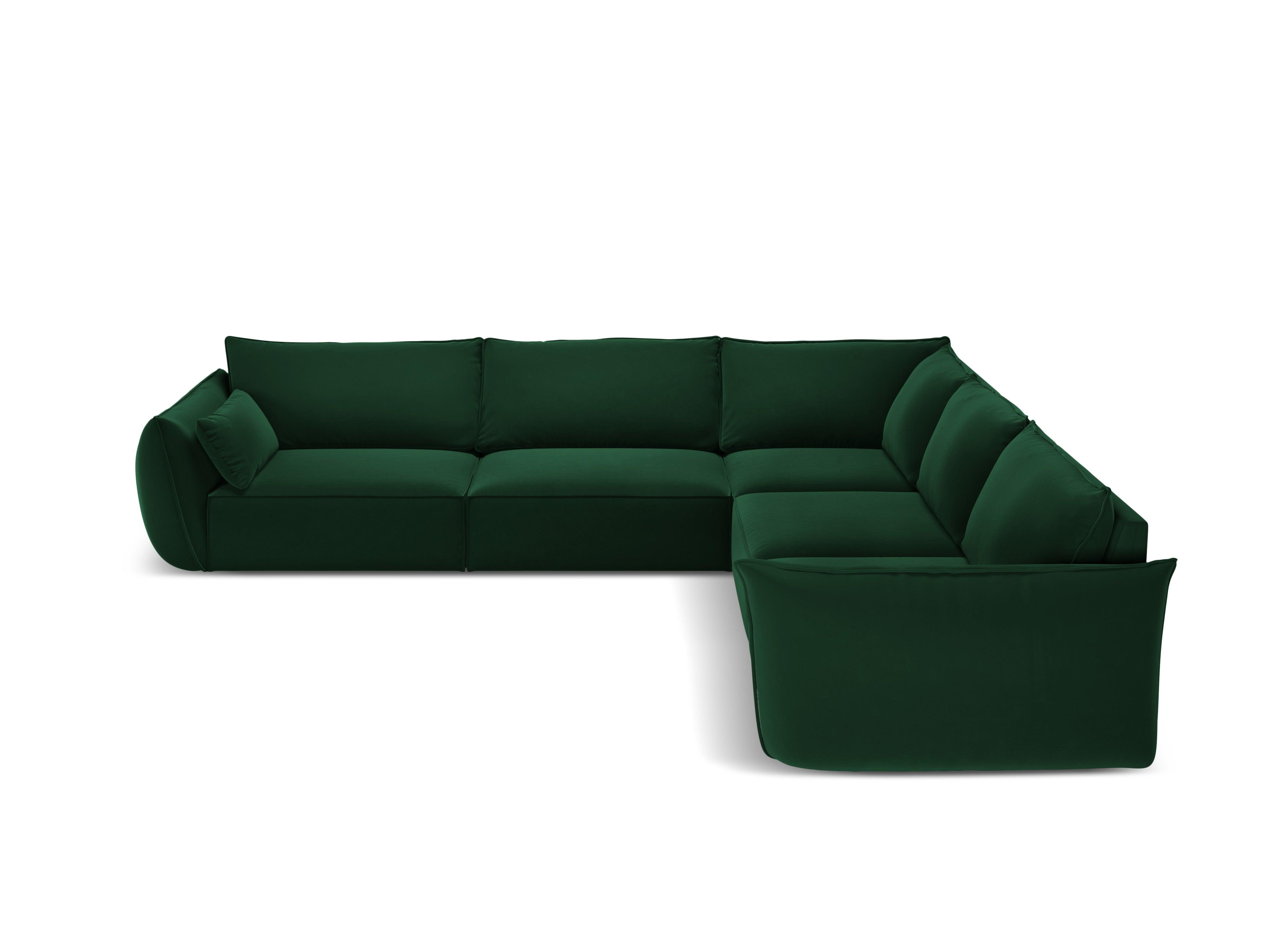 Narożnik symetryczny aksamitny VANDA butelkowa zieleń Mazzini Sofas    Eye on Design