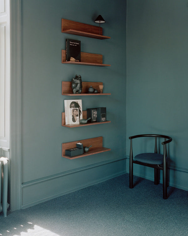 Tana wall shelf black oak veneer