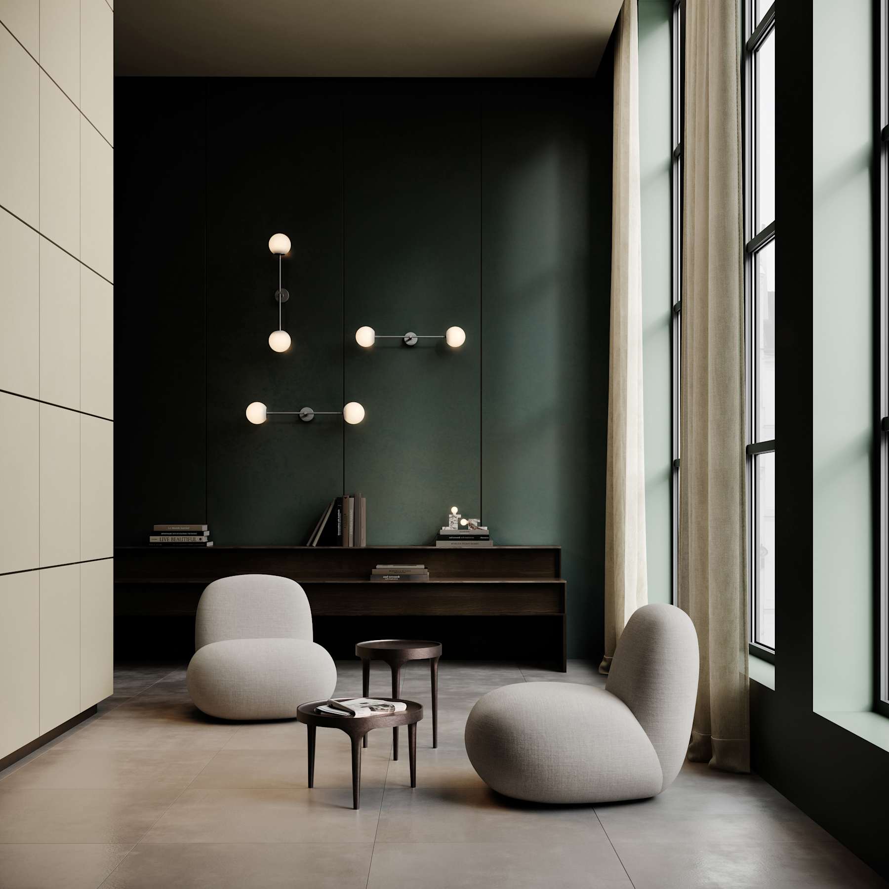 TOE CHAIR FLAT grauer Sessel [Klaudia]