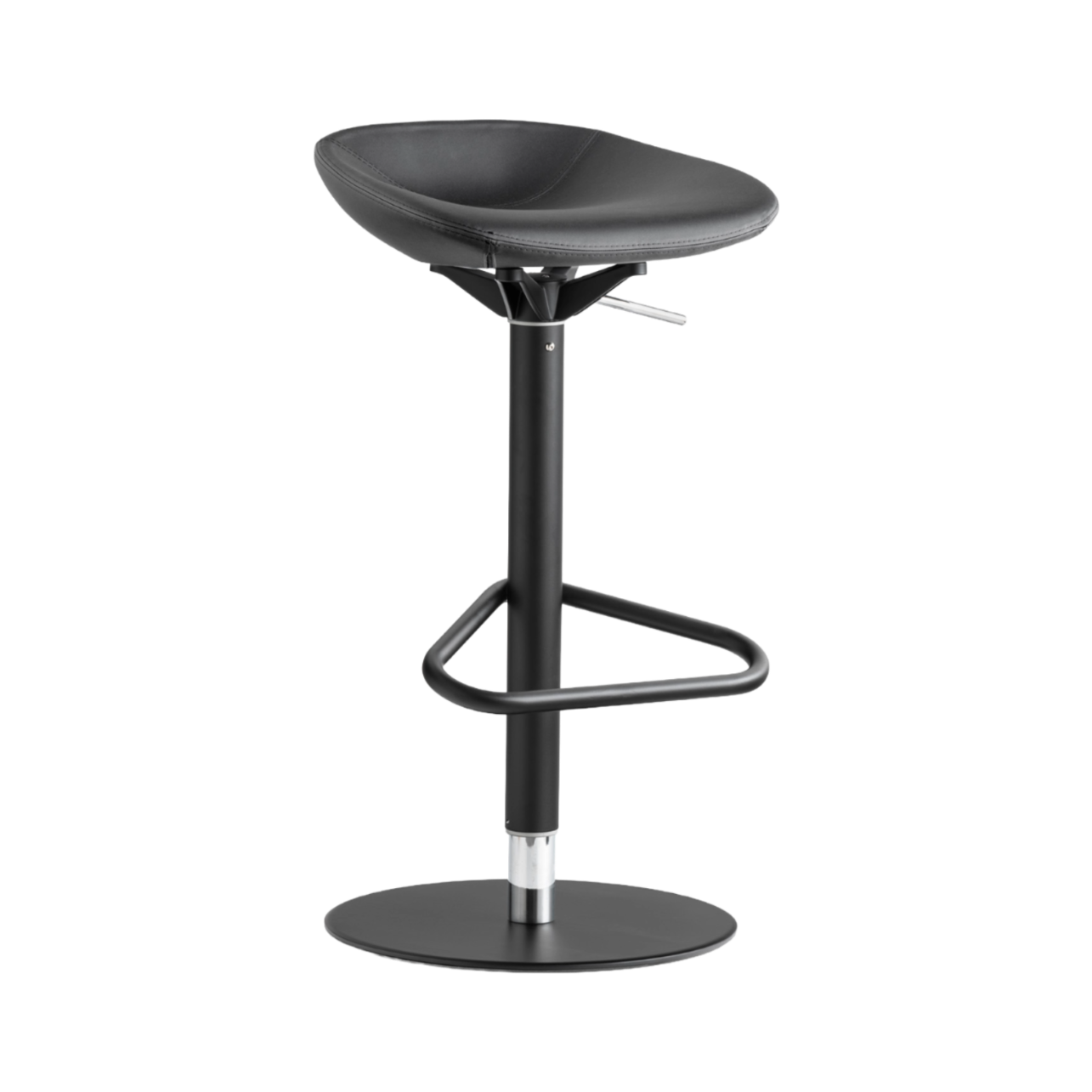 Drehbarer Barhocker PALM mit schwarzem Gestell