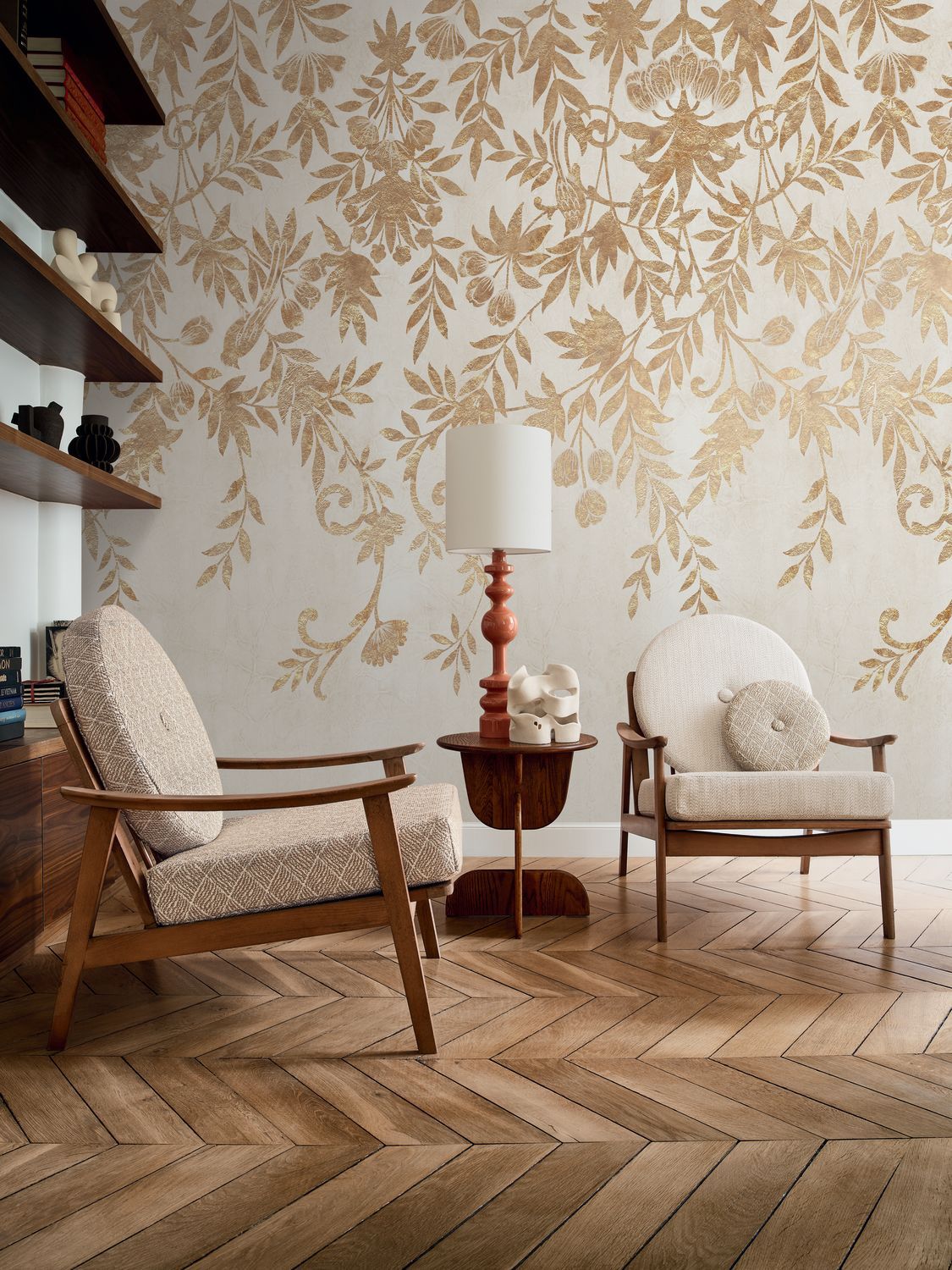 Wandbild JARDIN DE DIANE beige