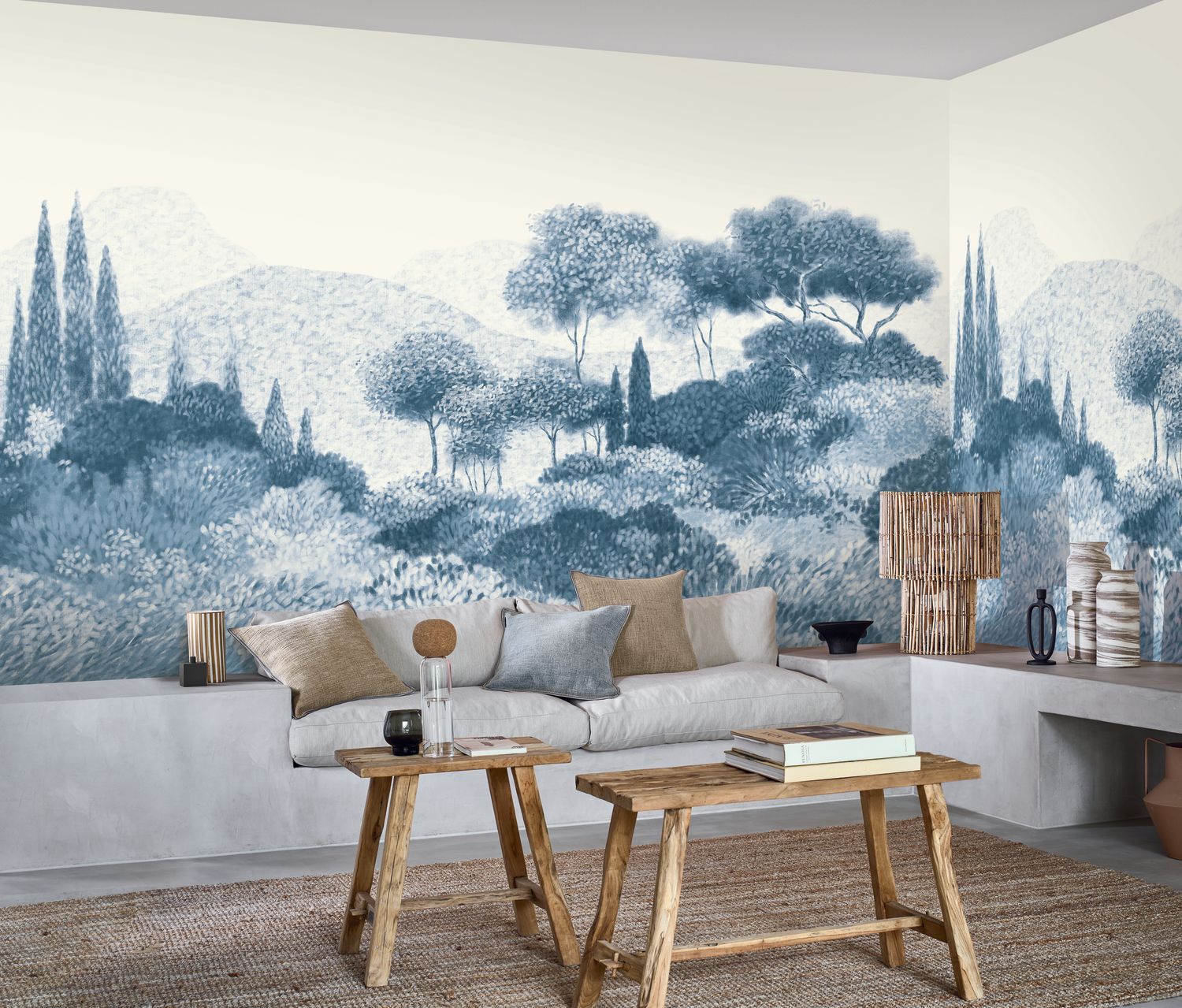 Wandbild MAQUIS CORSE blau