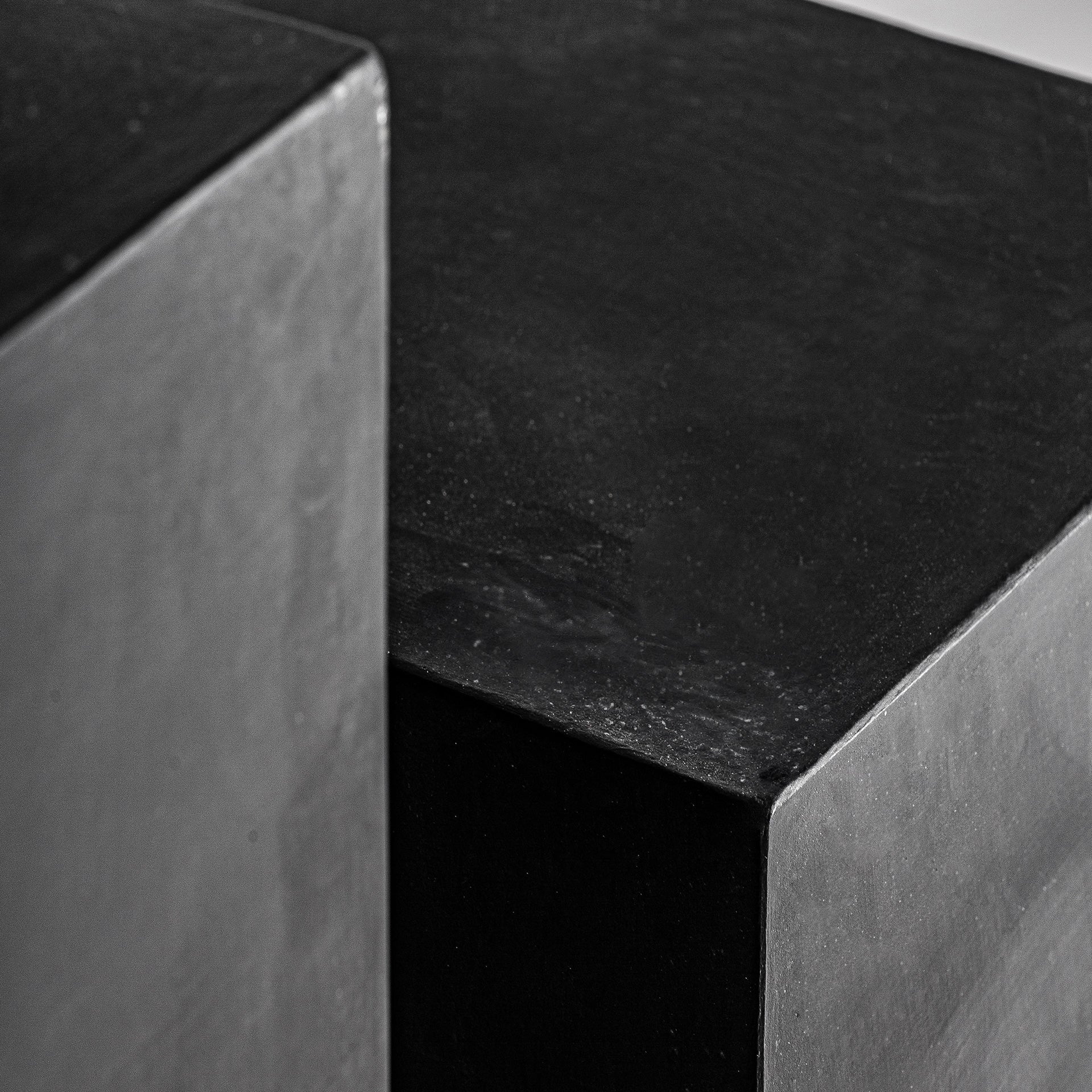 Beistelltisch-Set ELIO schwarze Terrakotta