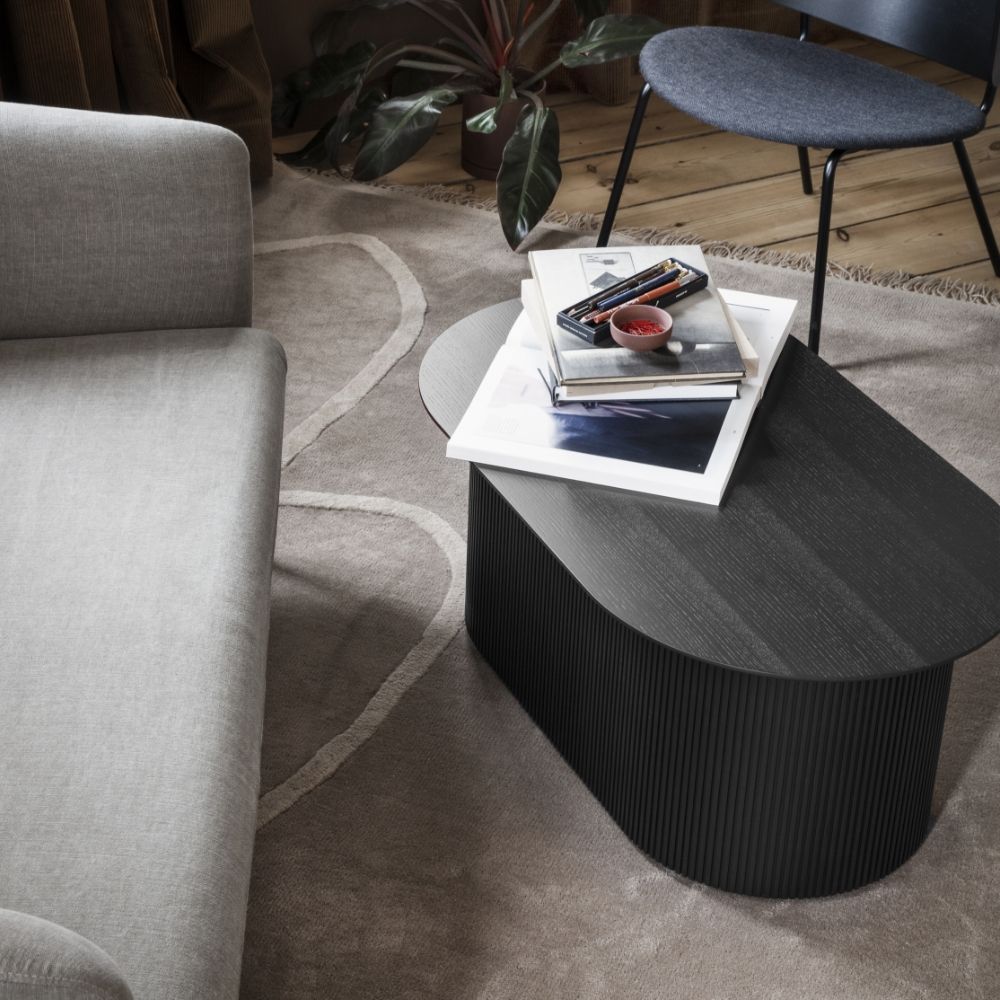 PODIA black coffee table with ash veneer